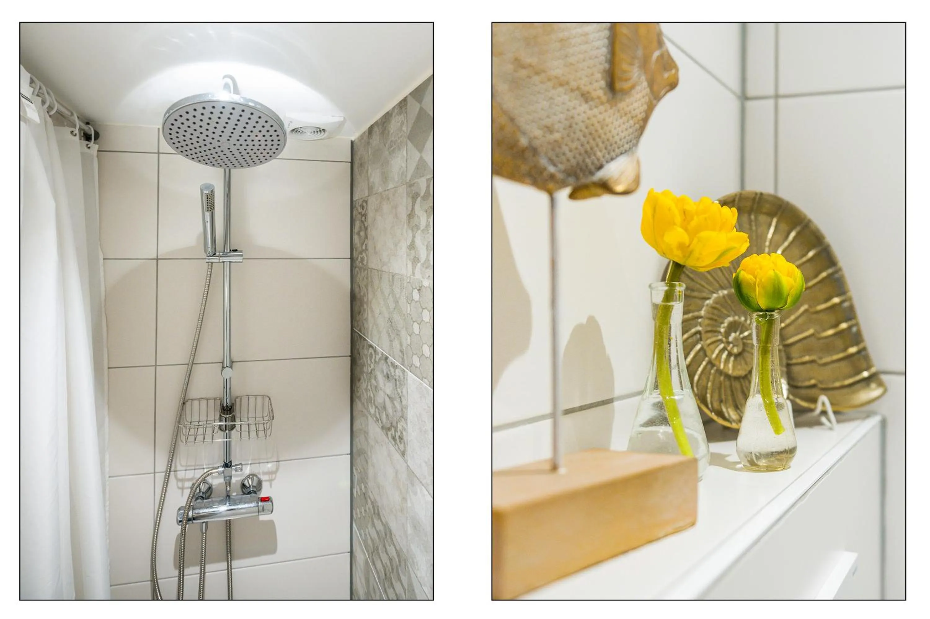 Shower in Cottage 44 - Free parking!