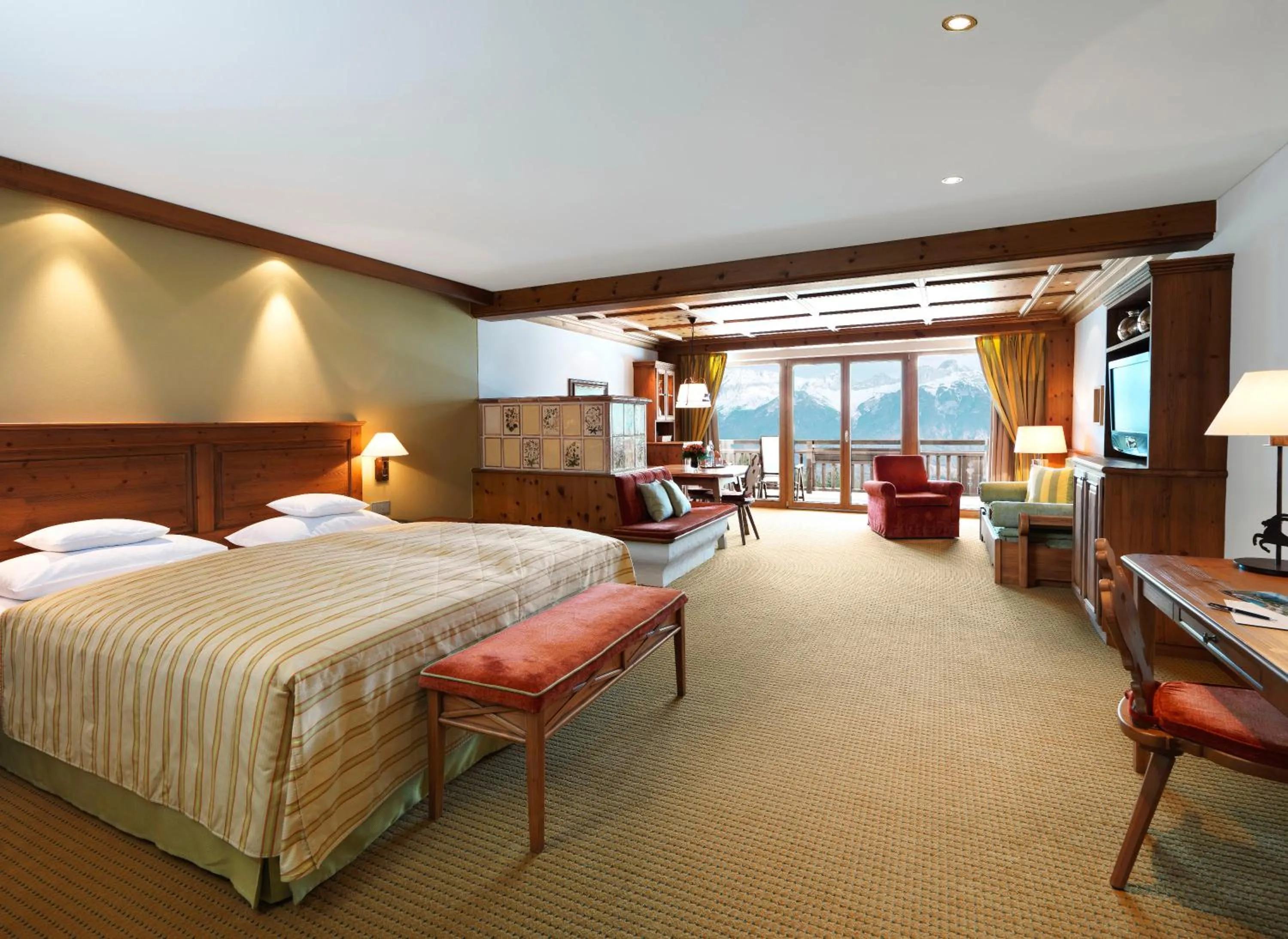 Photo of the whole room, Bed in Interalpen-Hotel Tyrol