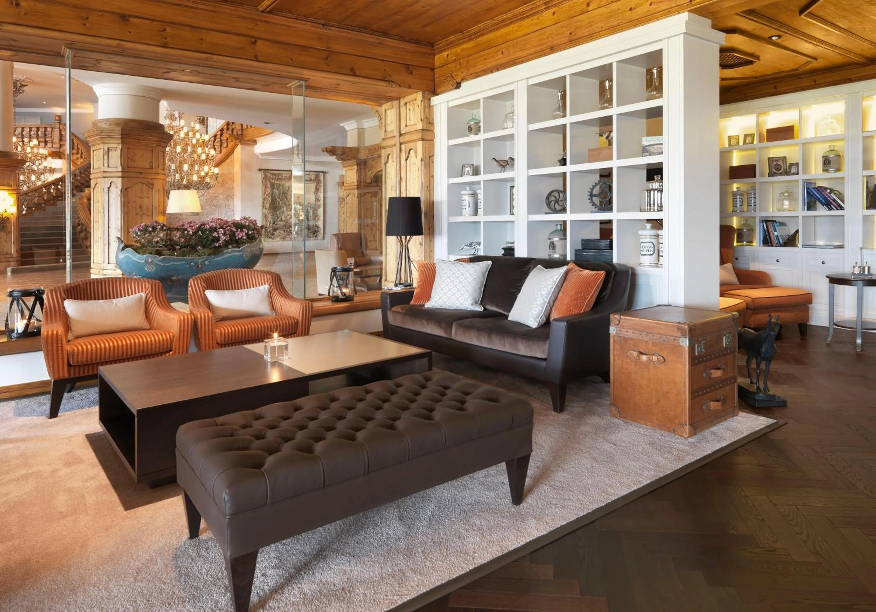 Communal lounge/ TV room in Interalpen-Hotel Tyrol