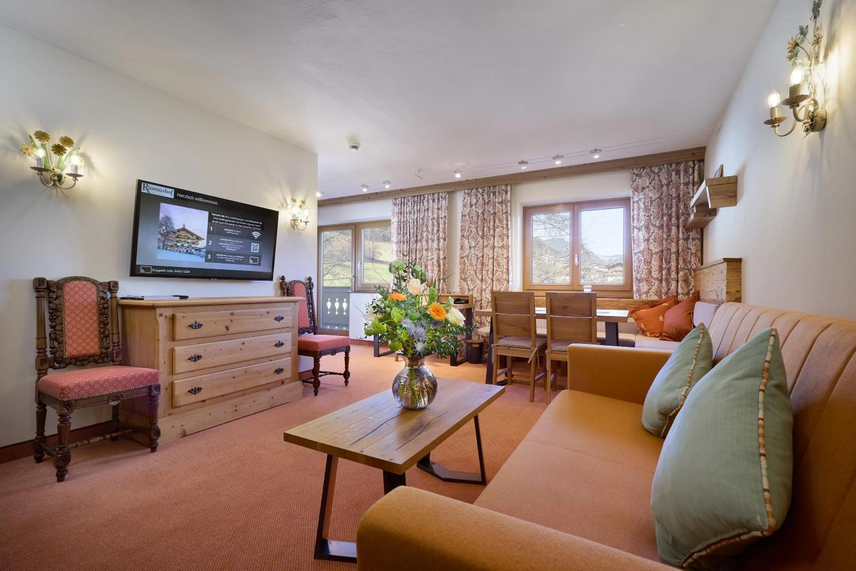 Living room in Rasmushof - Hotel Kitzbühel