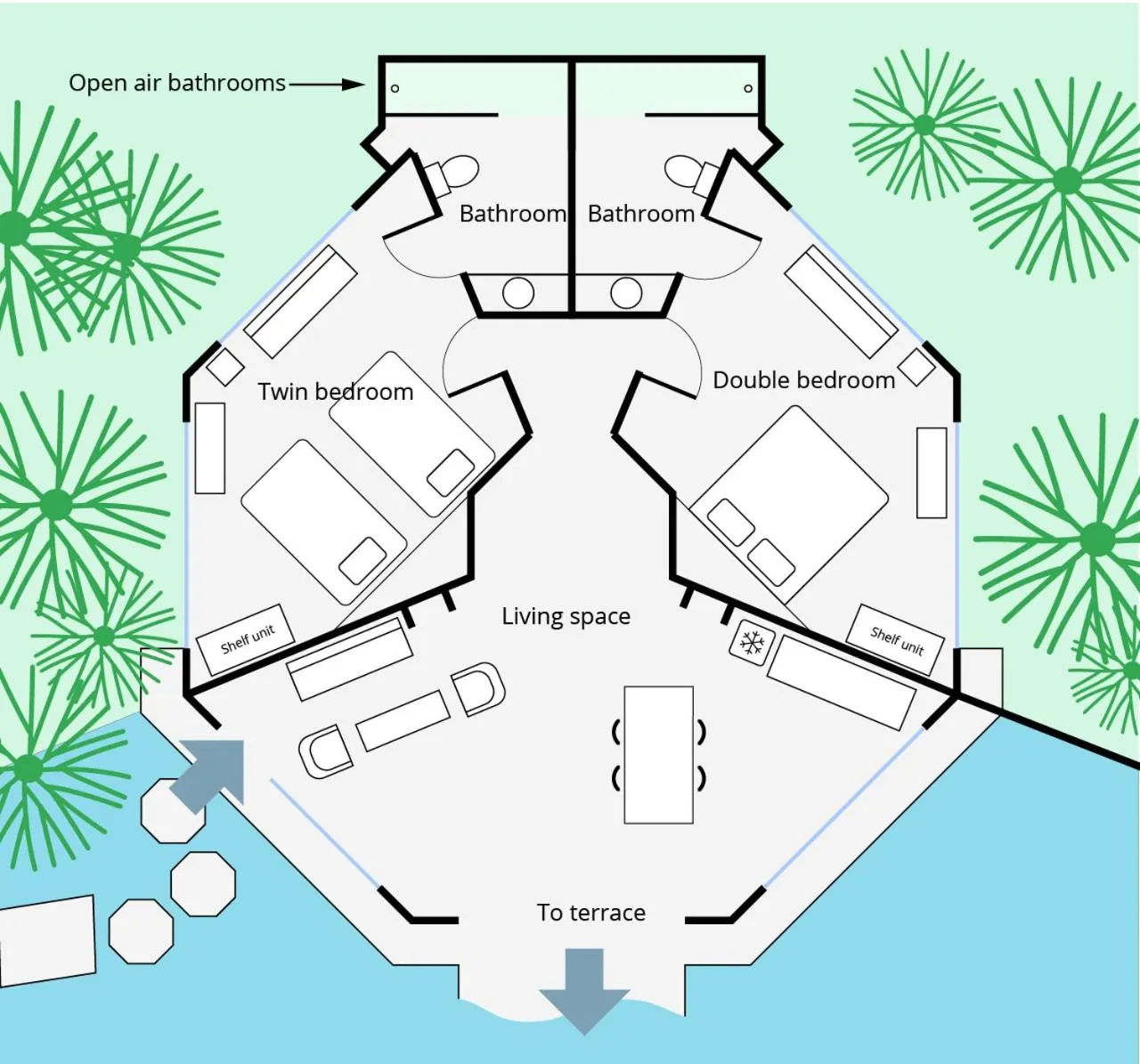Floor plan in Thalassa Dive & Wellbeing Resort Manado