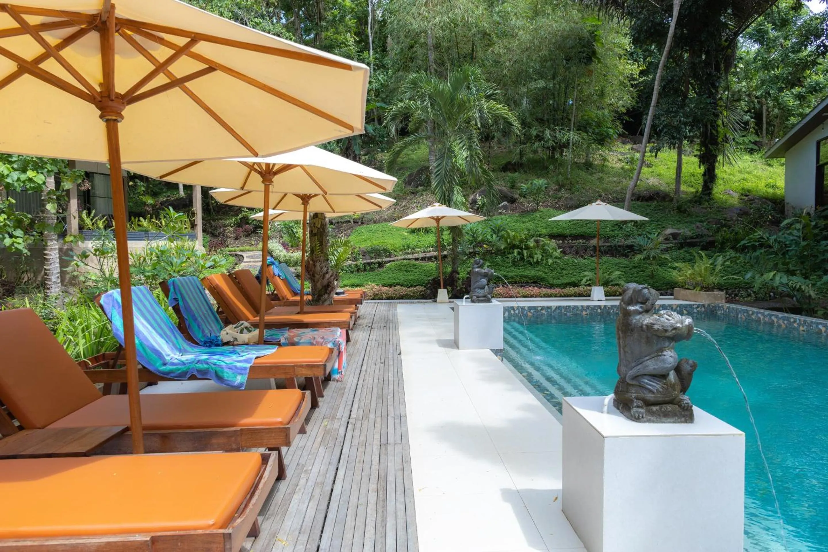 Pool view in Thalassa Dive & Wellbeing Resort Manado