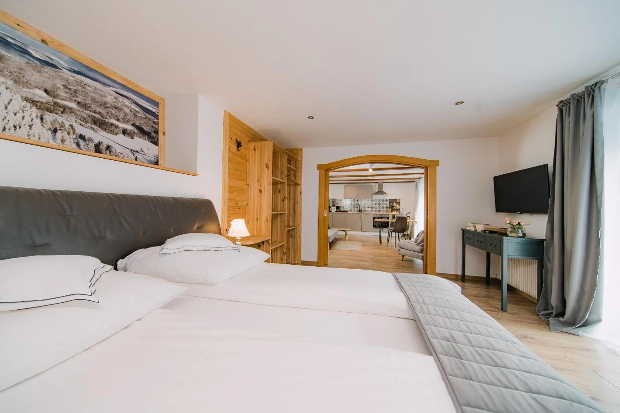 Bed in Black Forest Dream Apartments