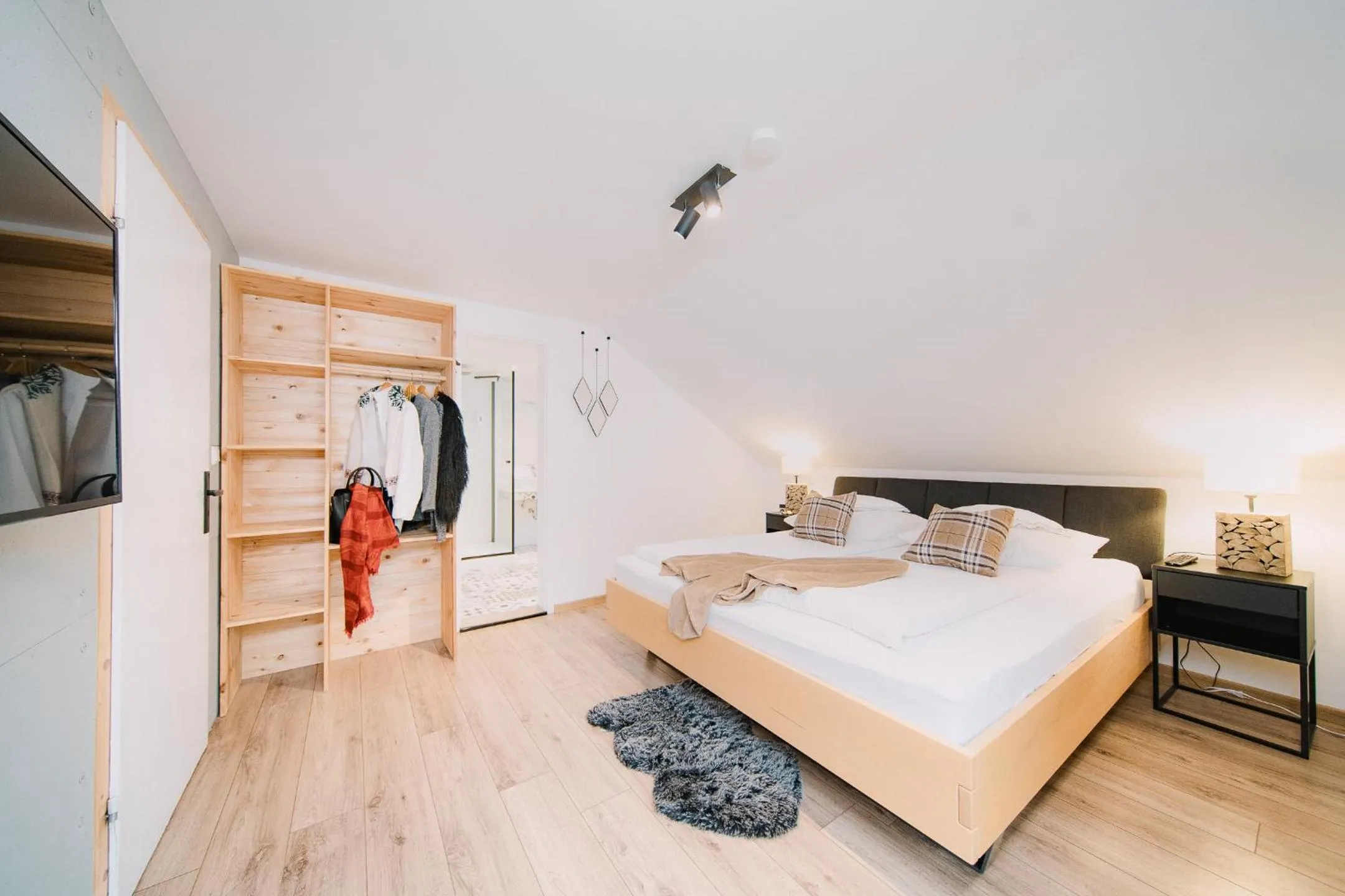 Bed in Black Forest Dream Apartments