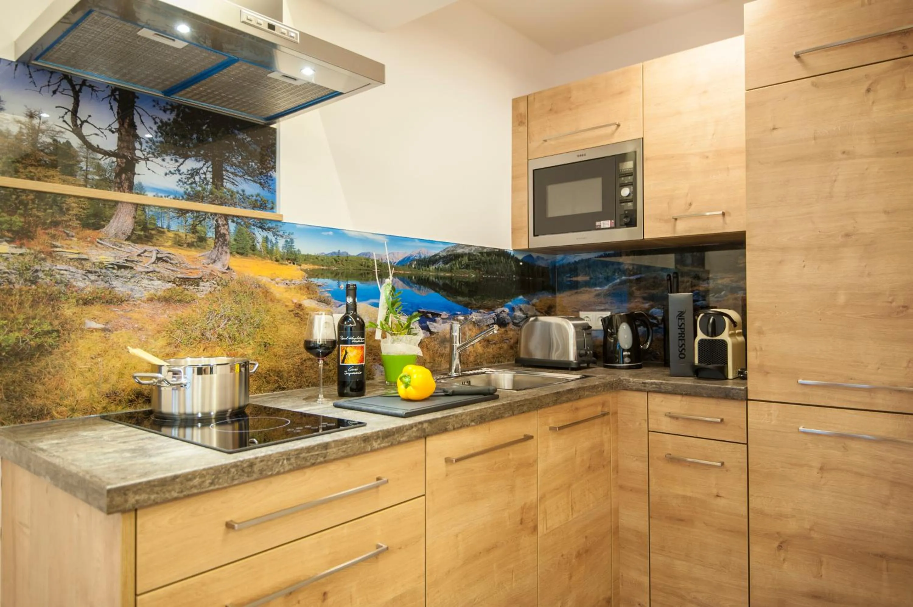 Kitchen or kitchenette in Landhaus & Appartementhaus Haussteiner