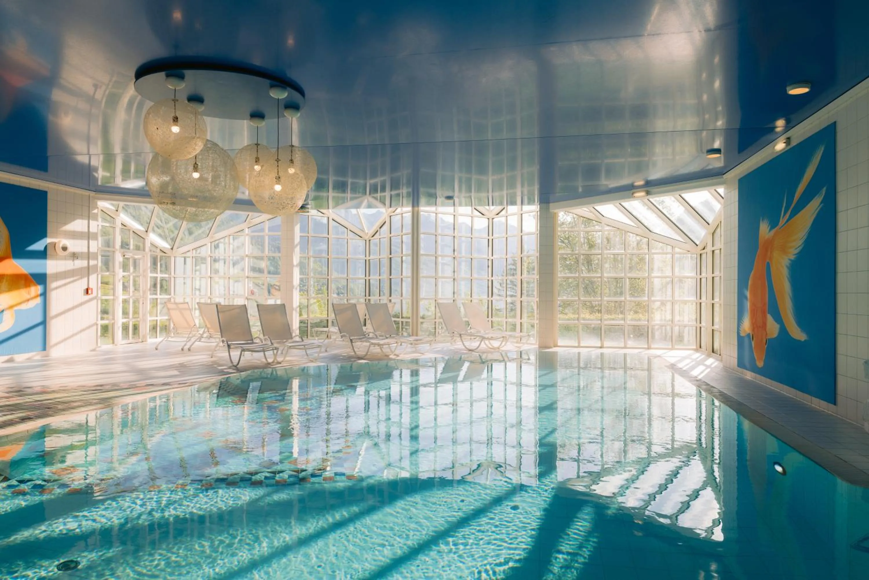 Pool view in MONDI Hotel am Grundlsee