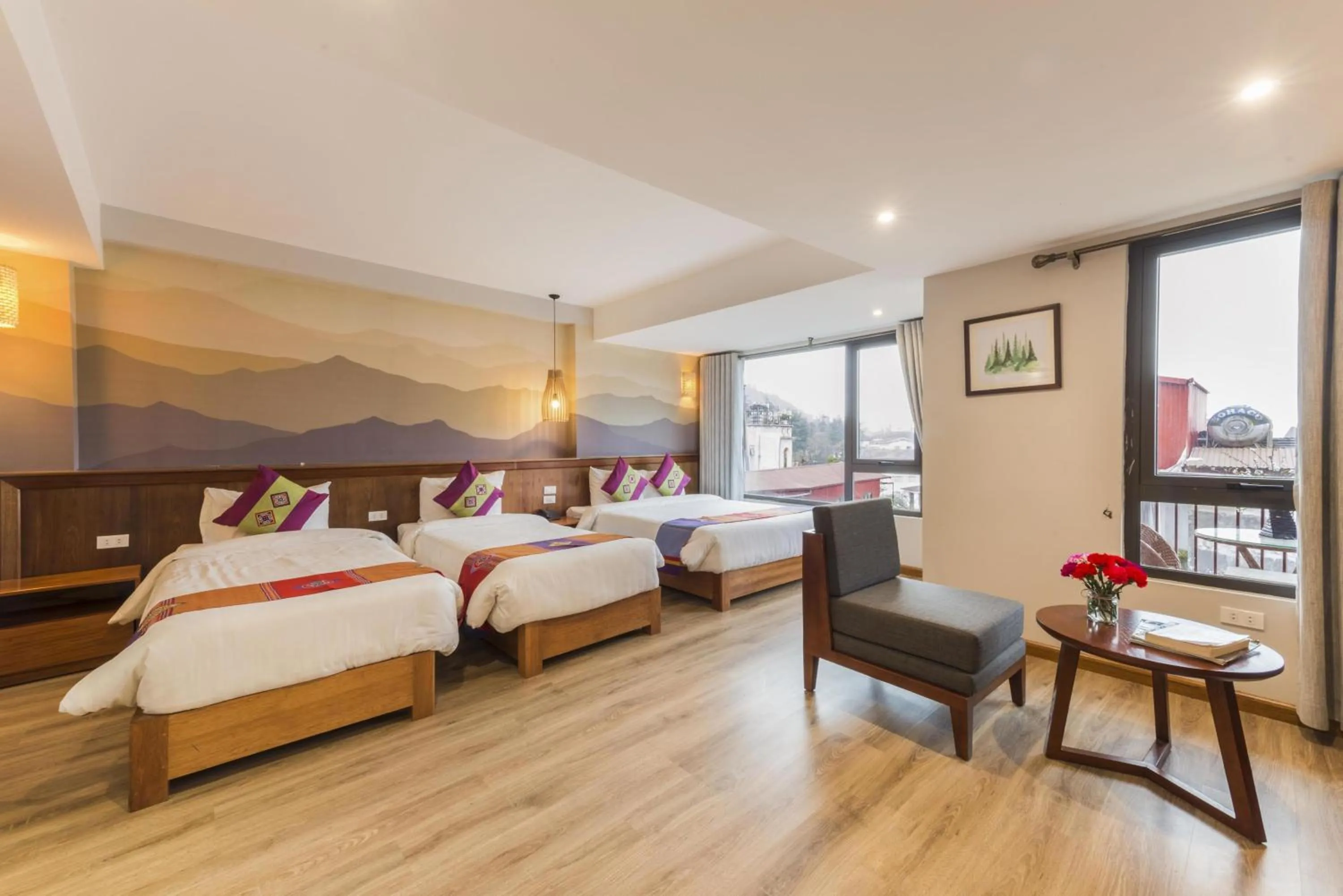 Photo of the whole room, Bed in Sapa Panorama Hotel