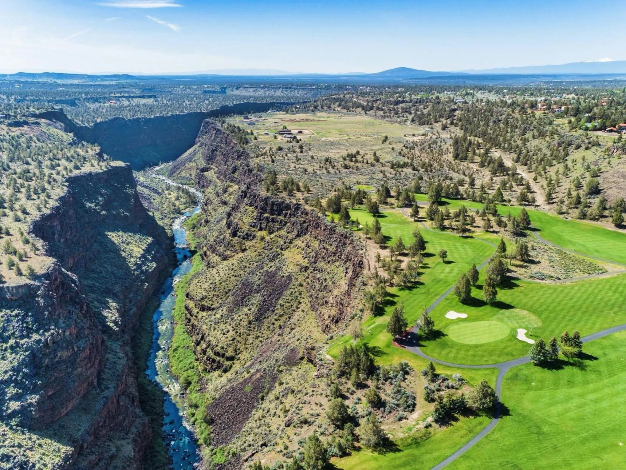 Bird's eye view in Crooked River Ranch Cabins