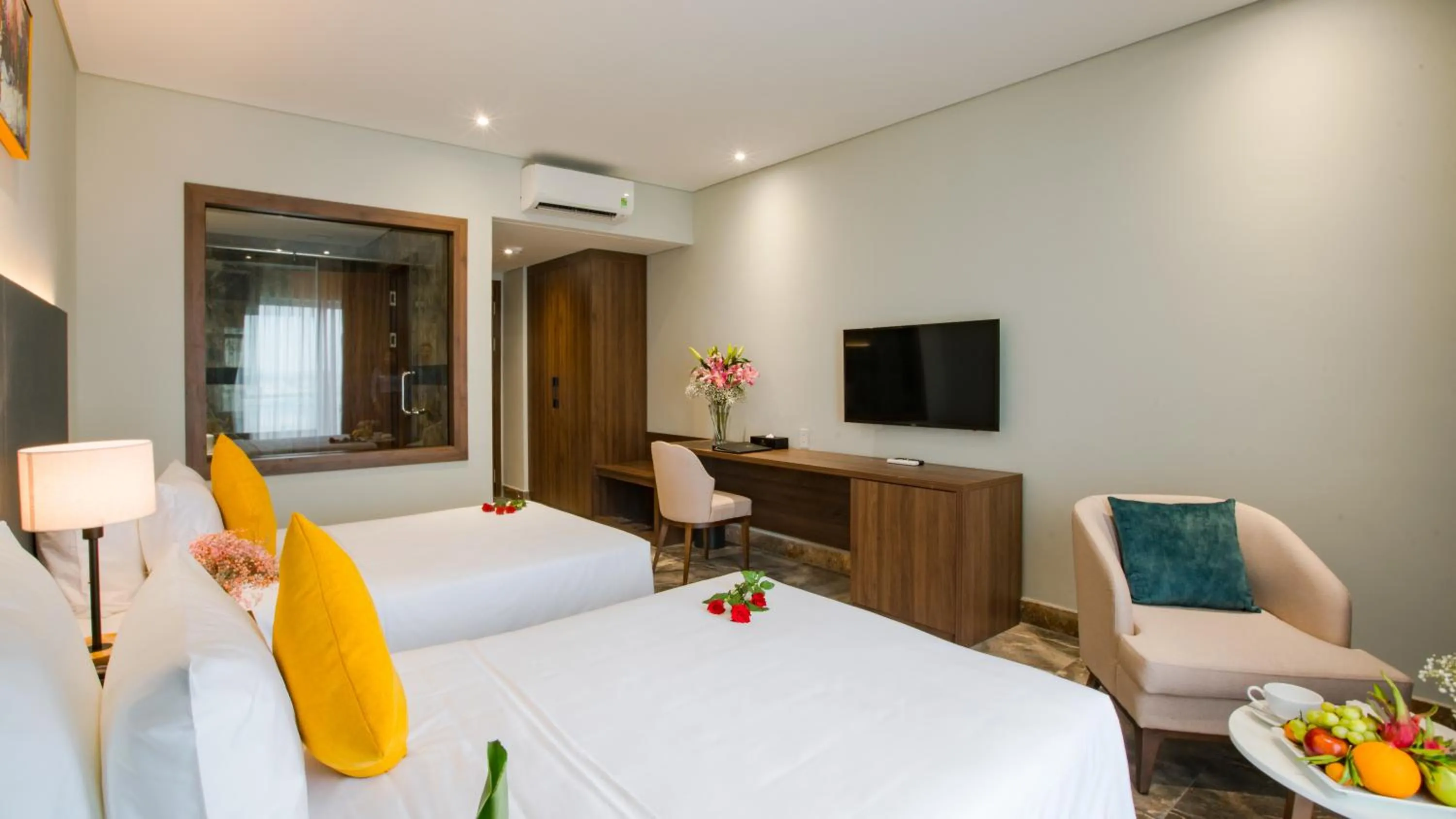 Photo of the whole room, Bed in PHU THANG GRAND HOTEL