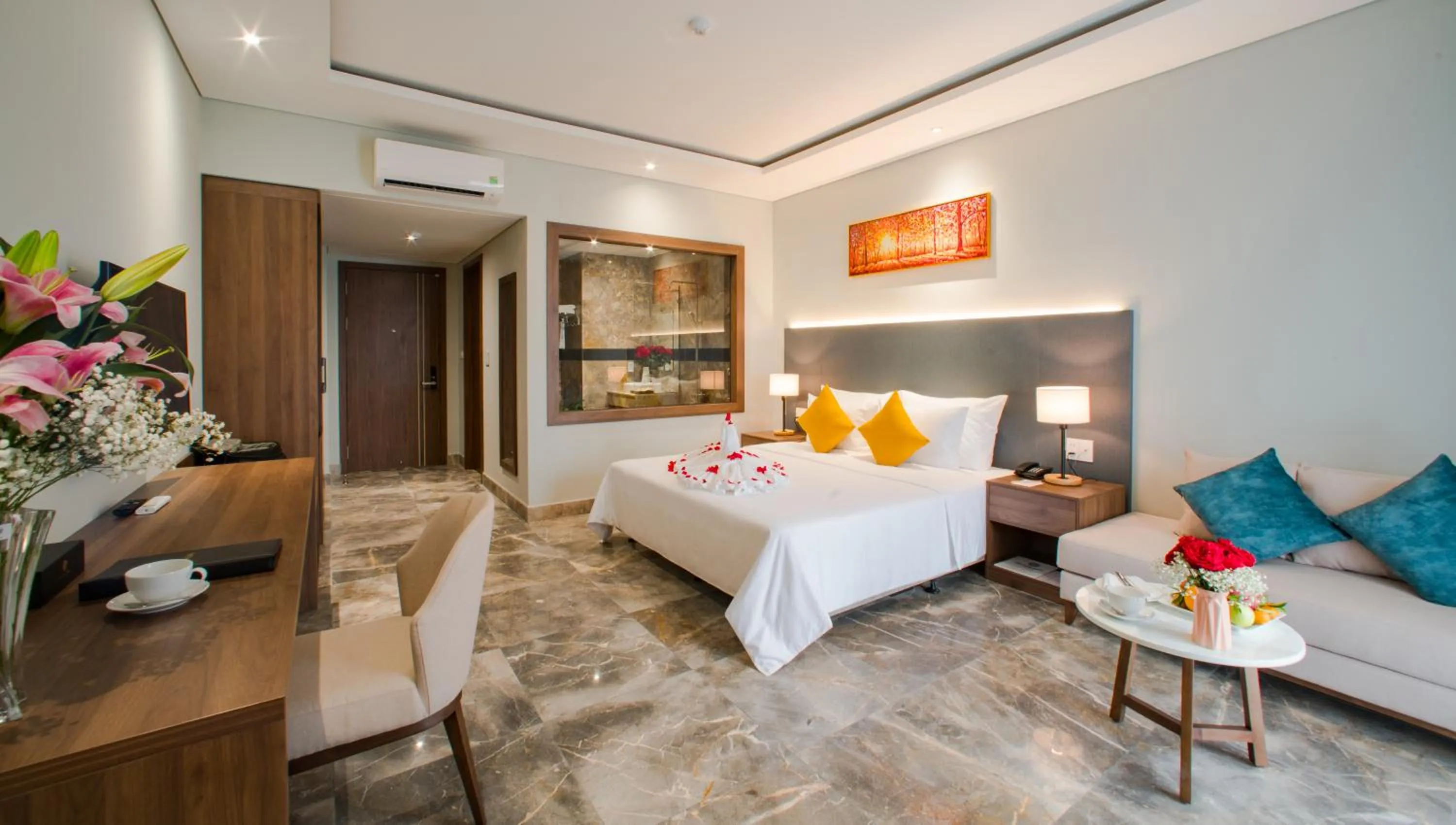 Photo of the whole room, Bed in PHU THANG GRAND HOTEL