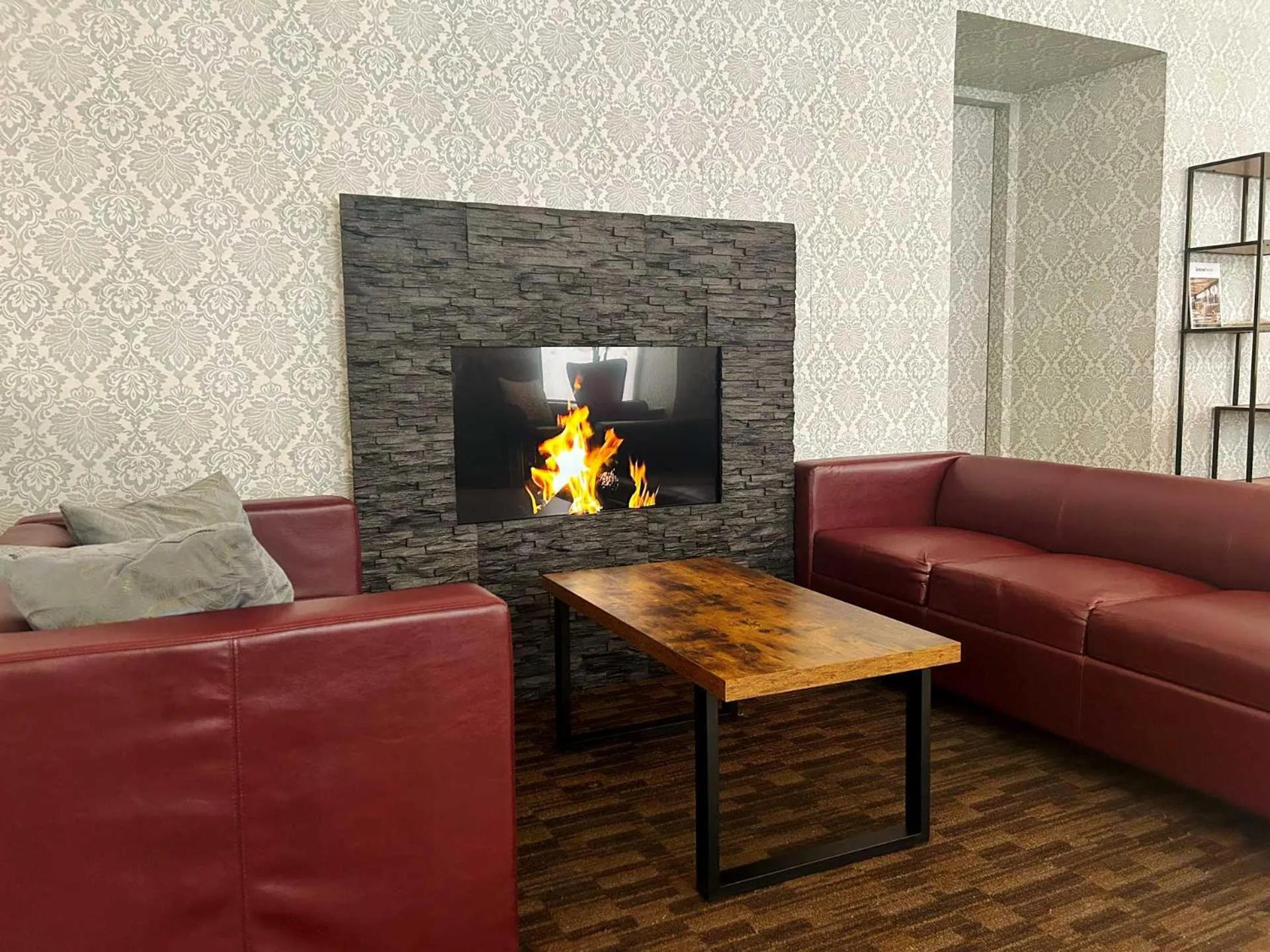 fireplace in Hotel Allegro Wien