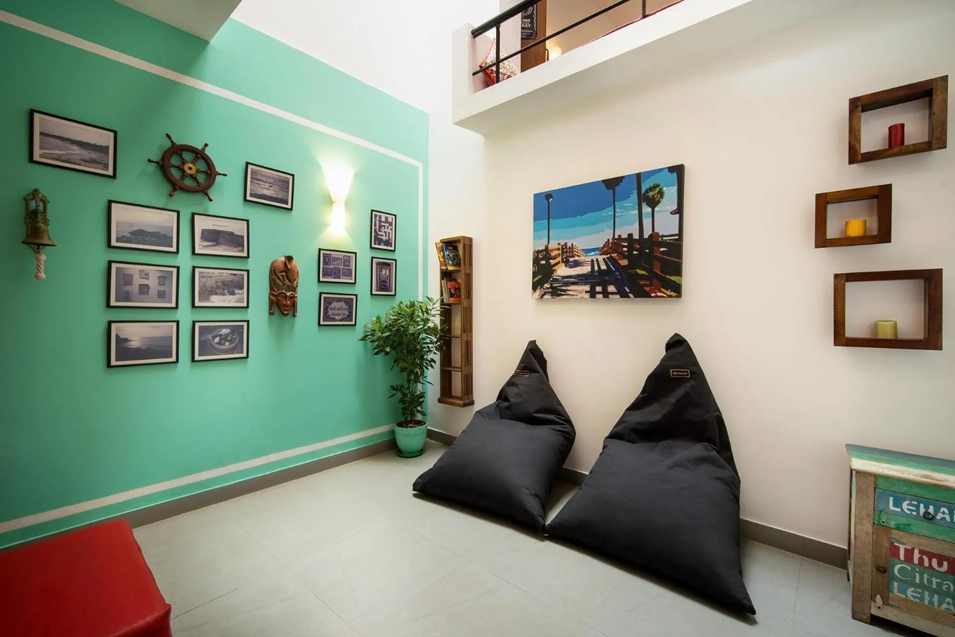 Living room in StayVista at Saanu Ki Villa with free Breakfast