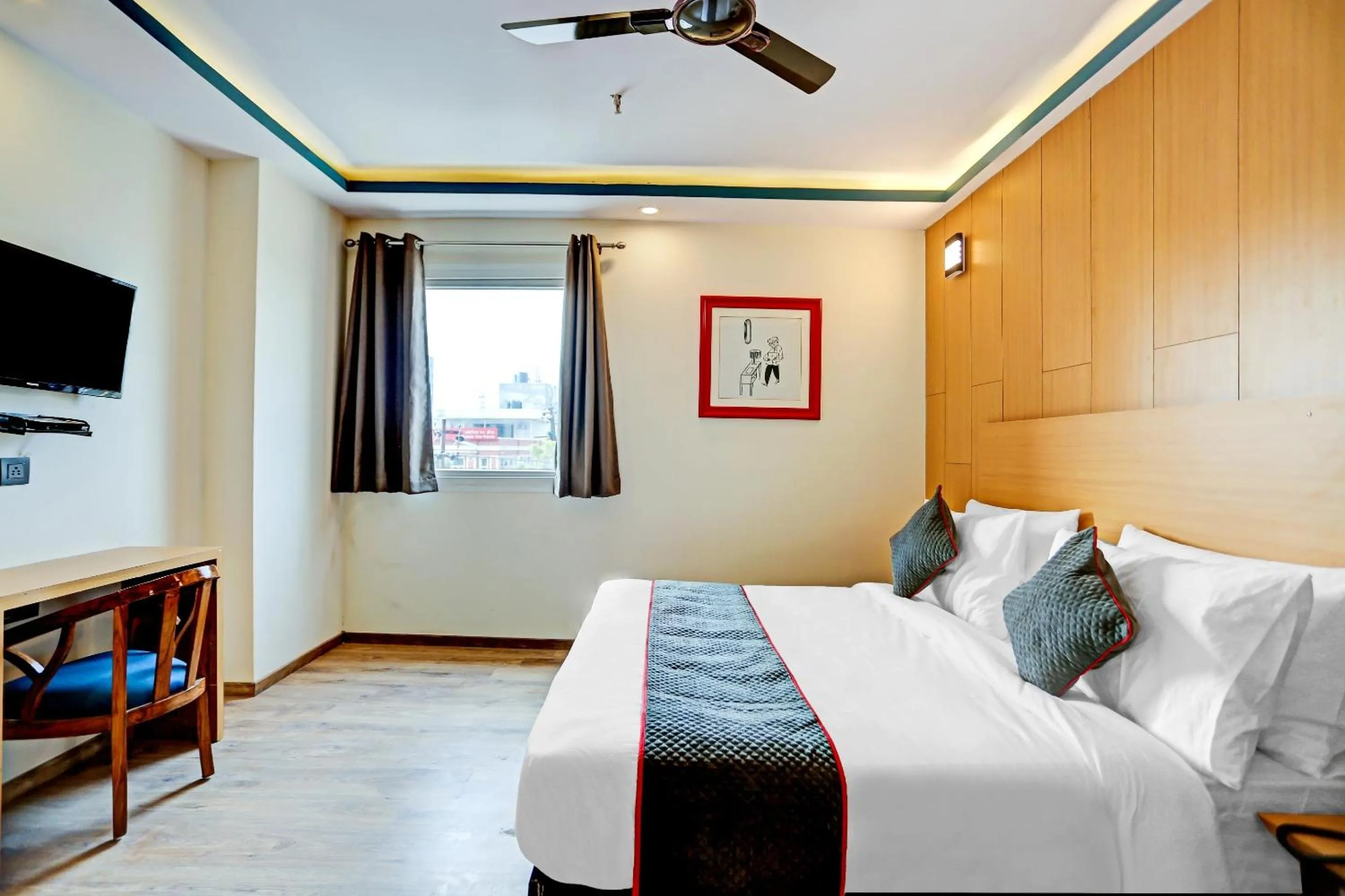 Bedroom, Bed in Townhouse The Madhav Sector 58 Noida Near ISKCON Temple Noida