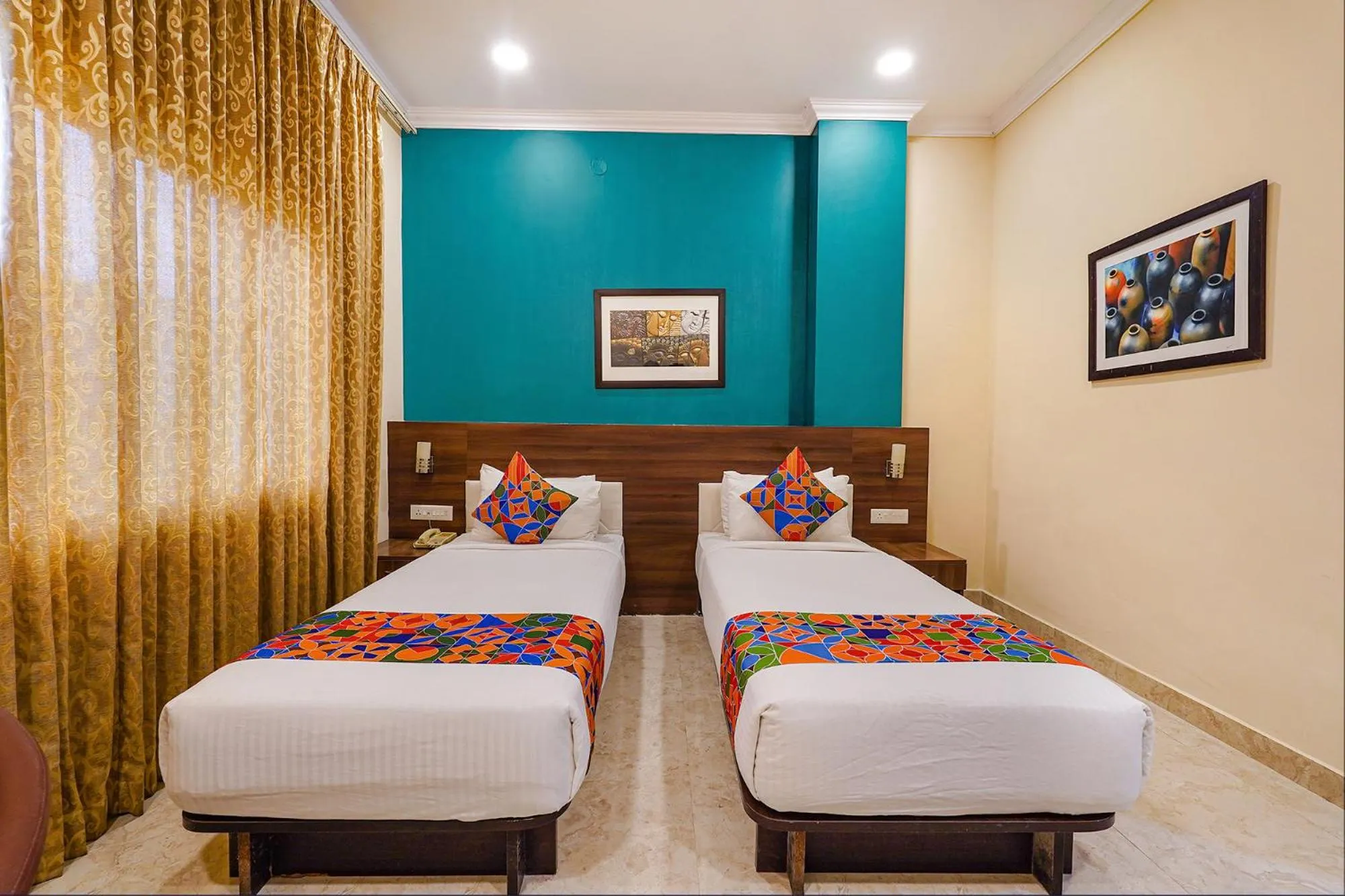 Bed in FabHotel Chris - Nr Vydehi Hospital