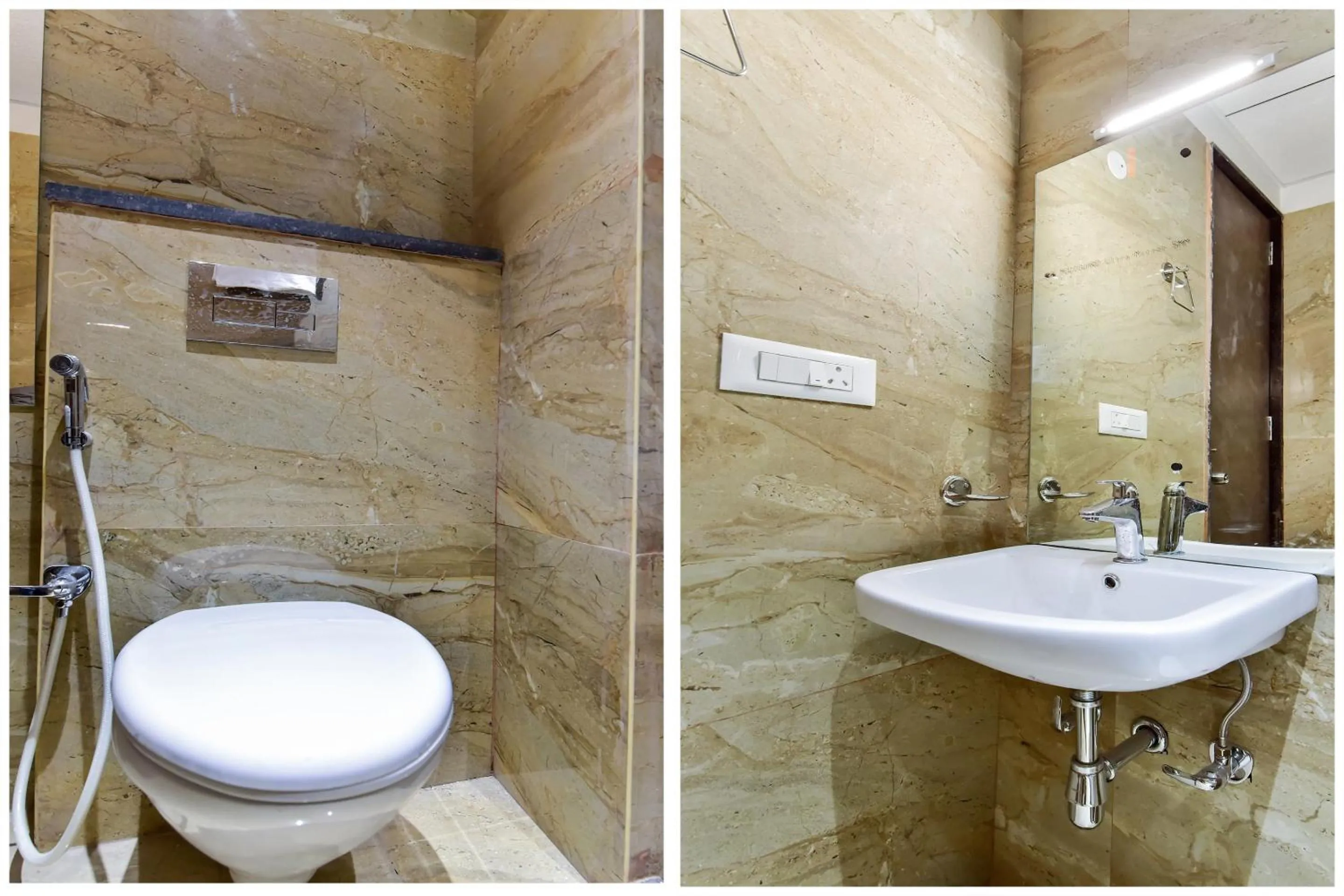 Bathroom in Capital O Maurya Inn