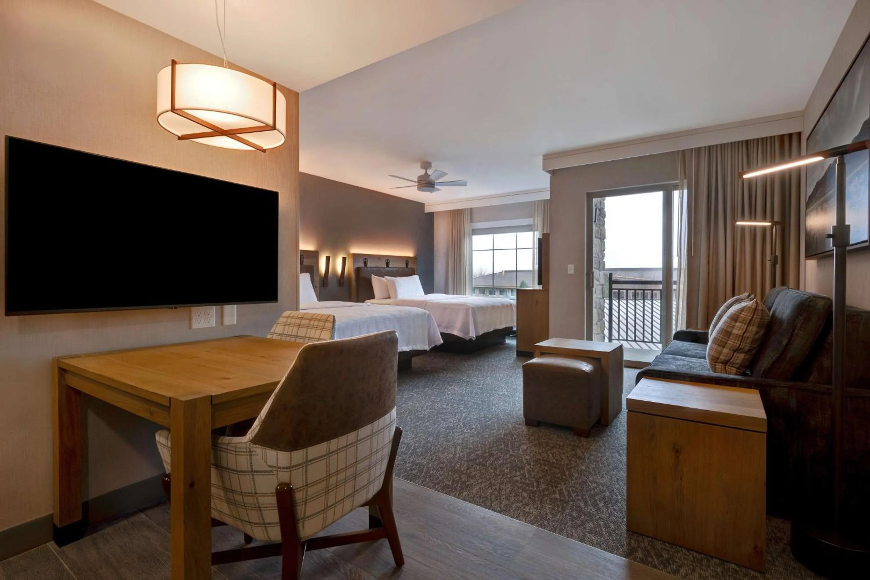 Living room, Bed in Homewood Suites By Hilton Eagle Boise, Id