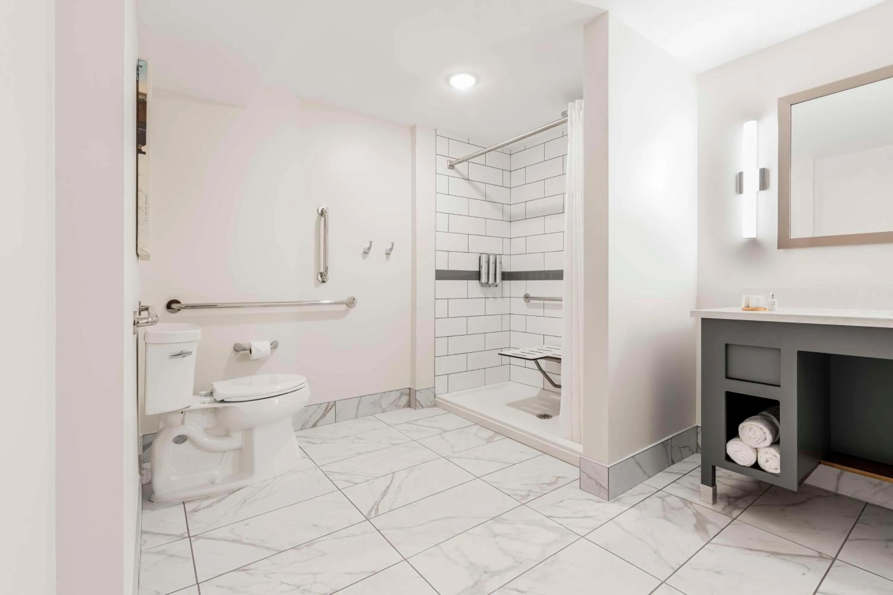 Shower in Hotel Elkhart, Tapestry Collection By Hilton