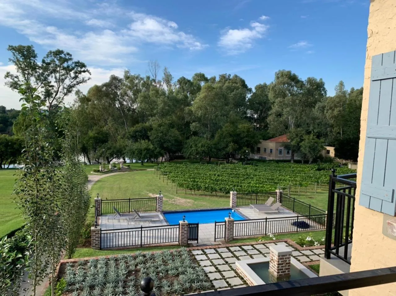 Pool view in Pont de Val - La Rivière Apartments