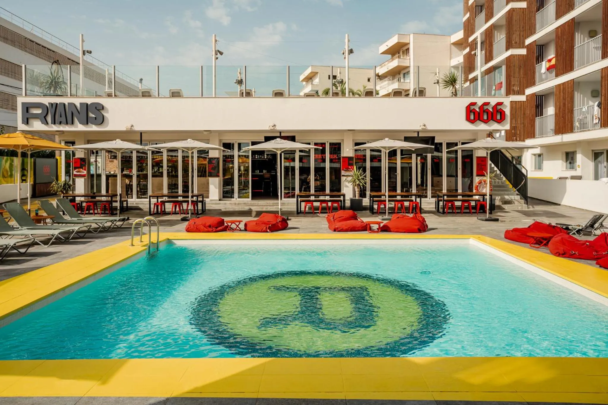 Pool view in Ryans Ibiza Apartments - Only Adults