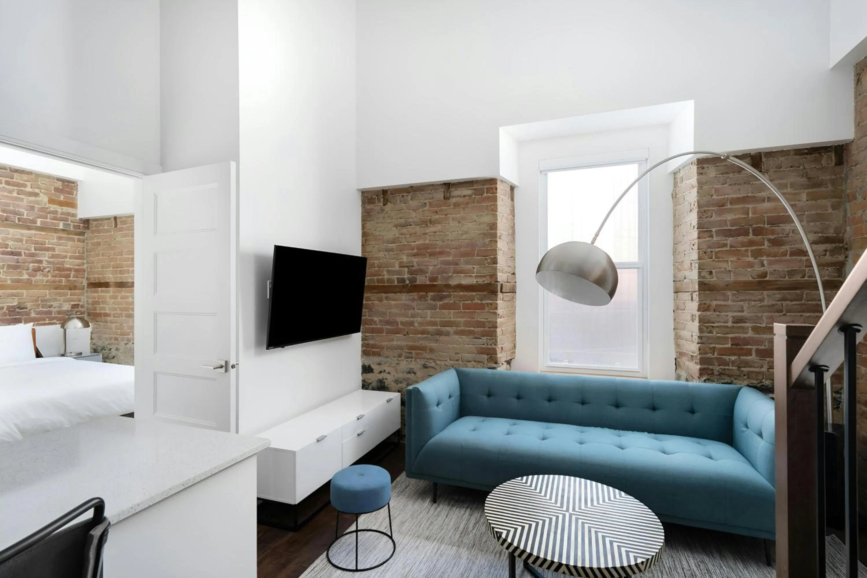 Living room, Bed in Sonder by Marriott Bonvoy Gare Saint Denis Apartments Downtown