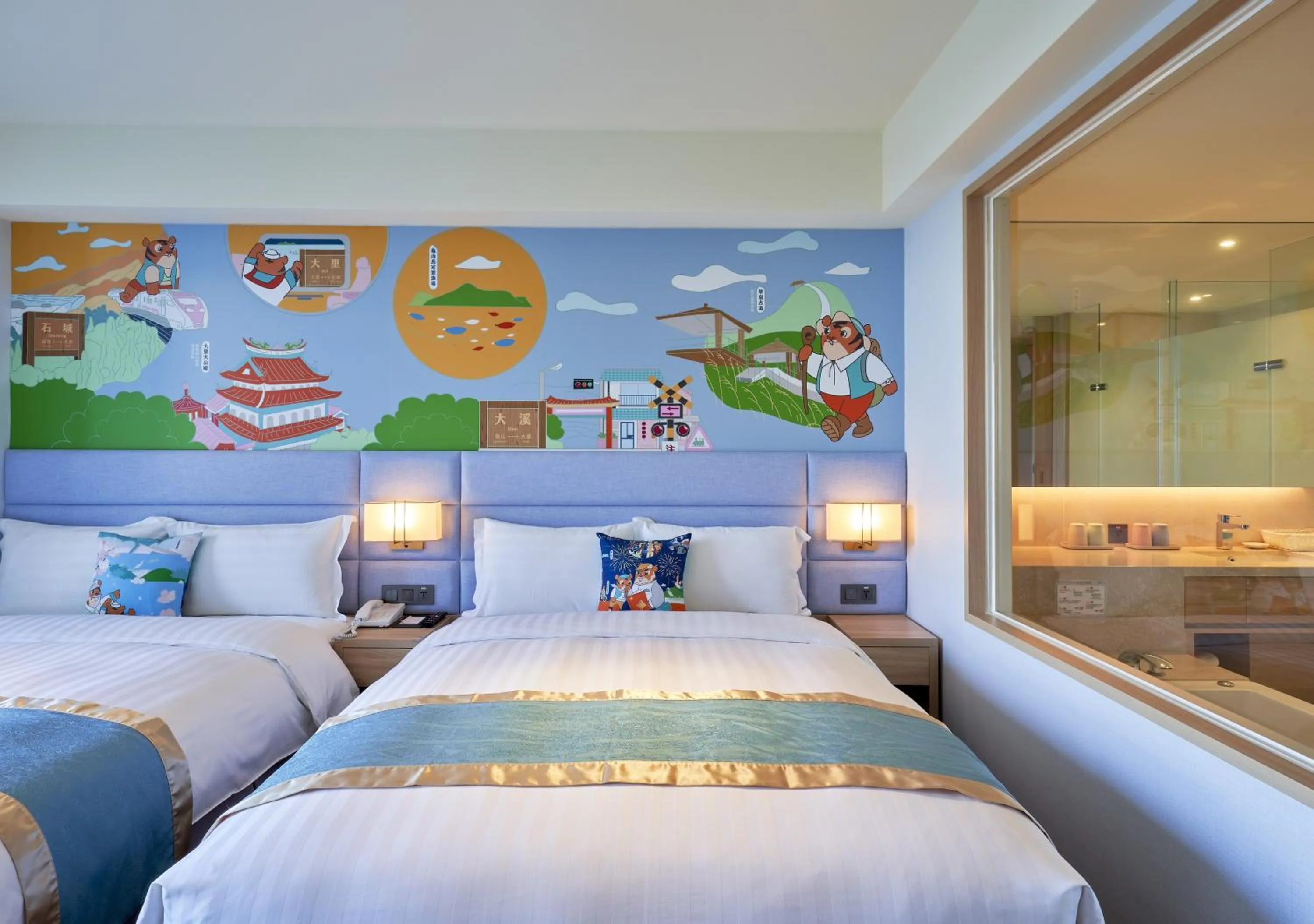 Bed in Lanyang Seaview Hotel