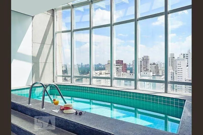 Pool view in FLAT Jardins São Paulo excelente!