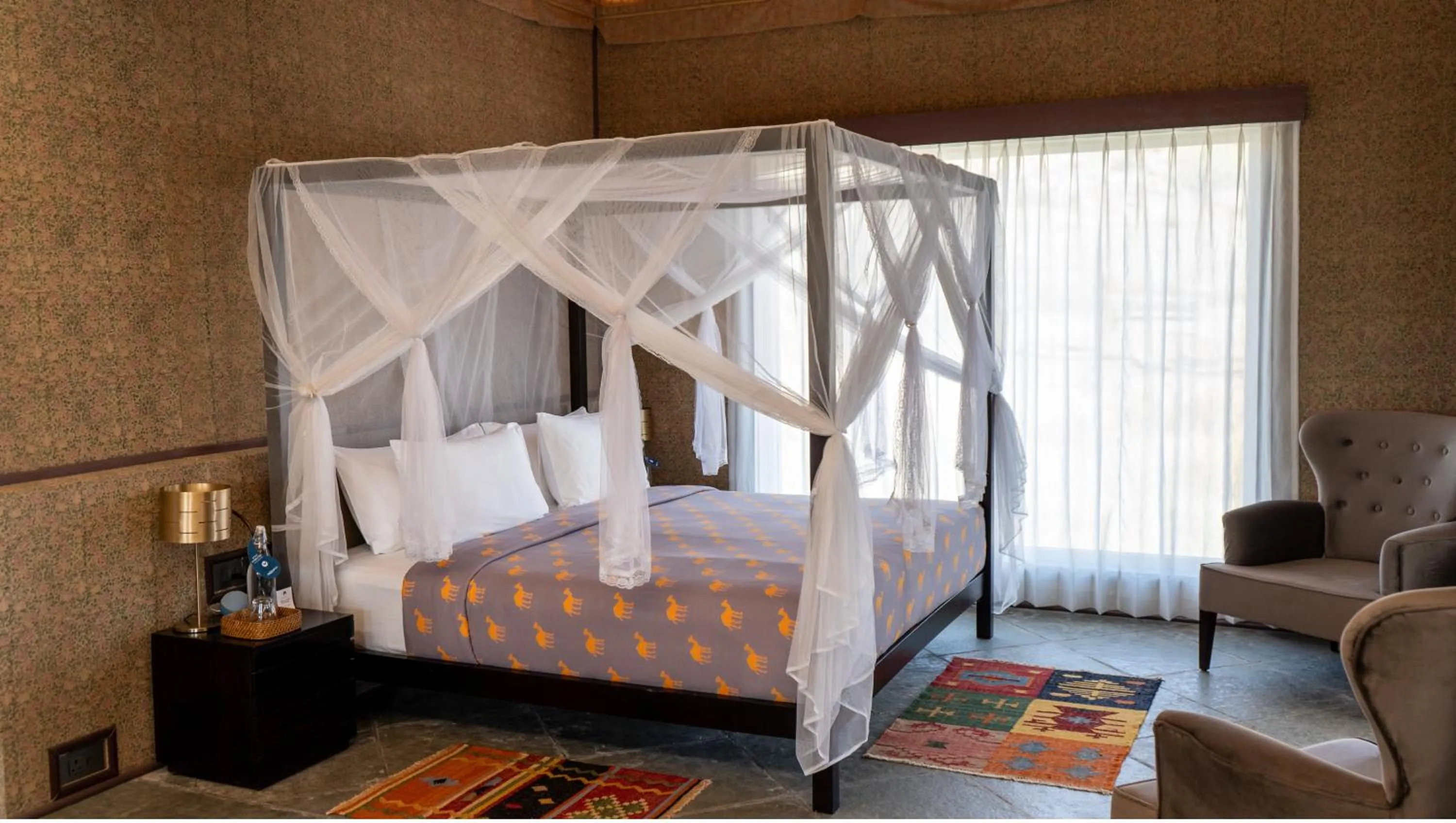 Bedroom, Bed in Brij Pola, Jawai - Luxury Jungle Camp with Private Pools