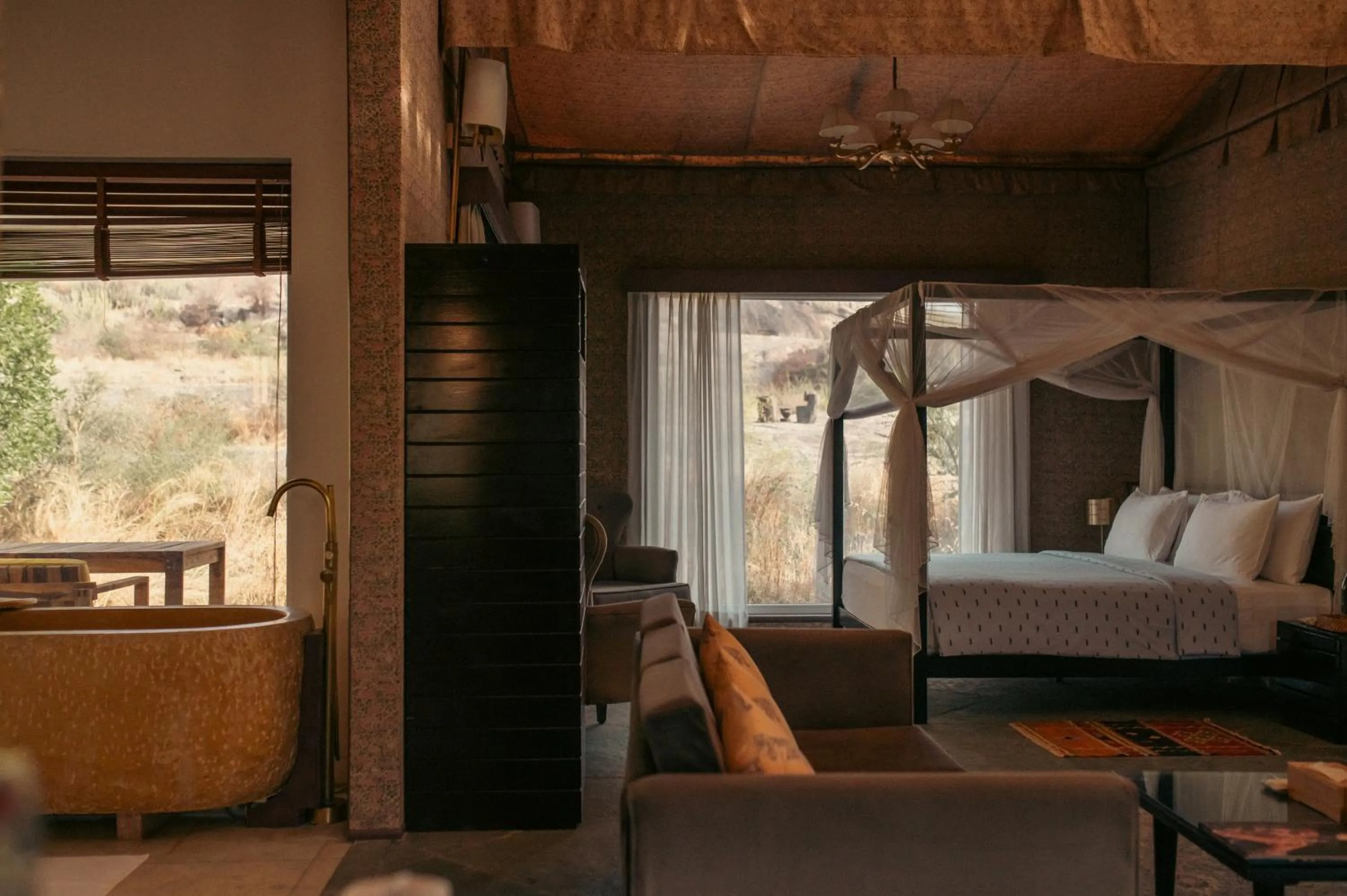 Bed in Brij Pola, Jawai - Luxury Jungle Camp with Private Pools
