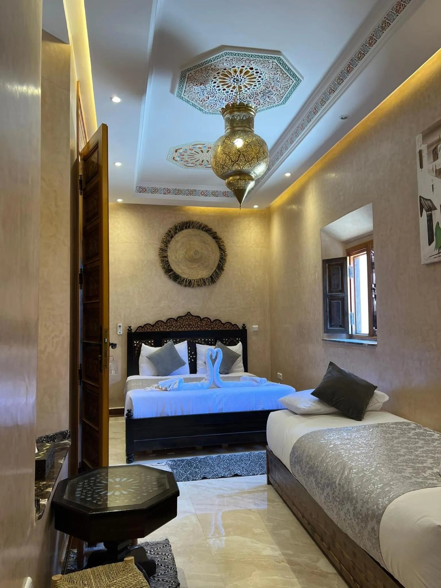 Bed in Riad Alice Terrace & Spa