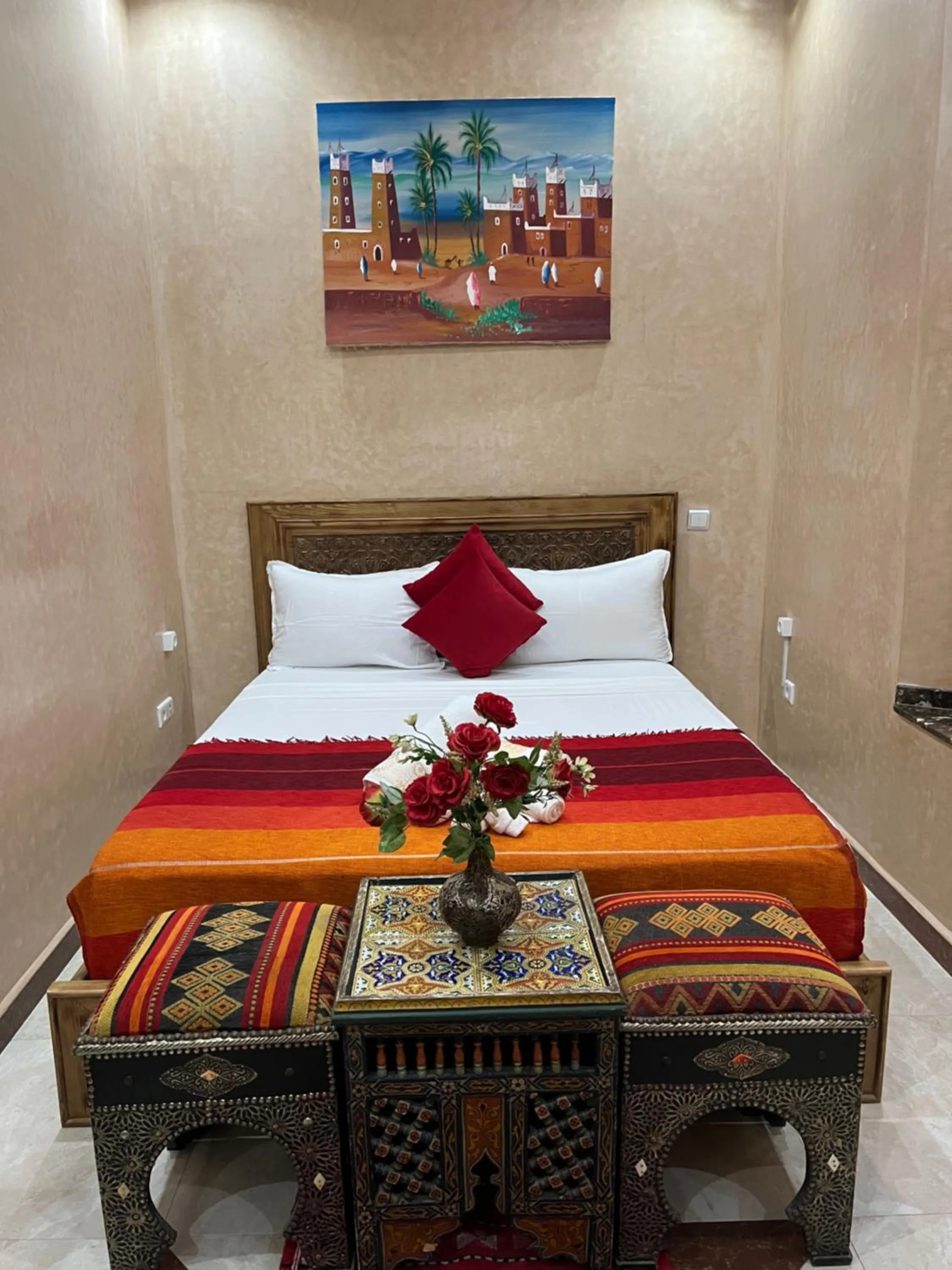 Bed in Riad Alice Terrace & Spa