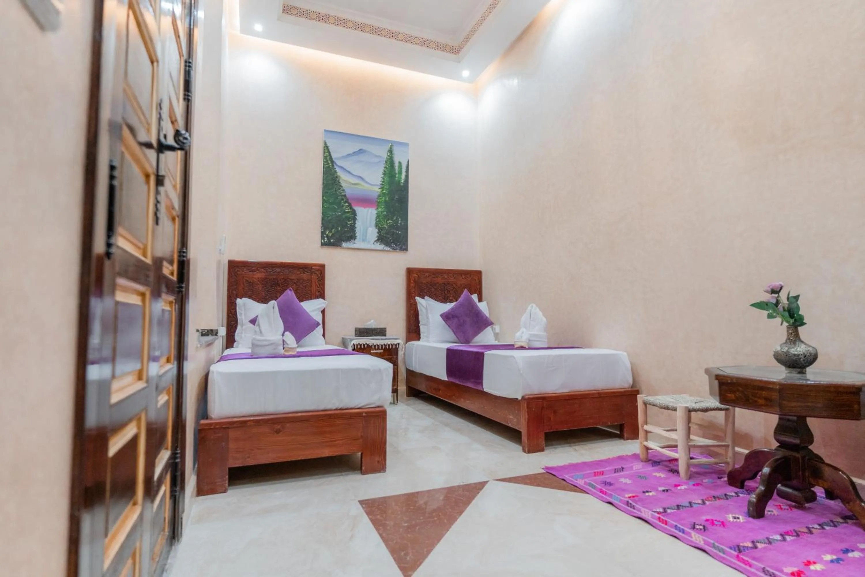 Bed in Riad Alice Terrace & Spa