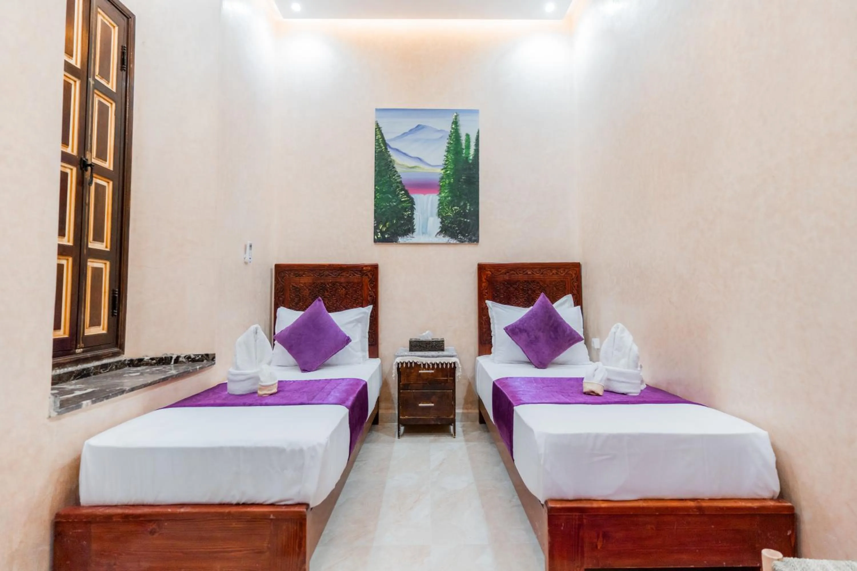 Bed in Riad Alice Terrace & Spa