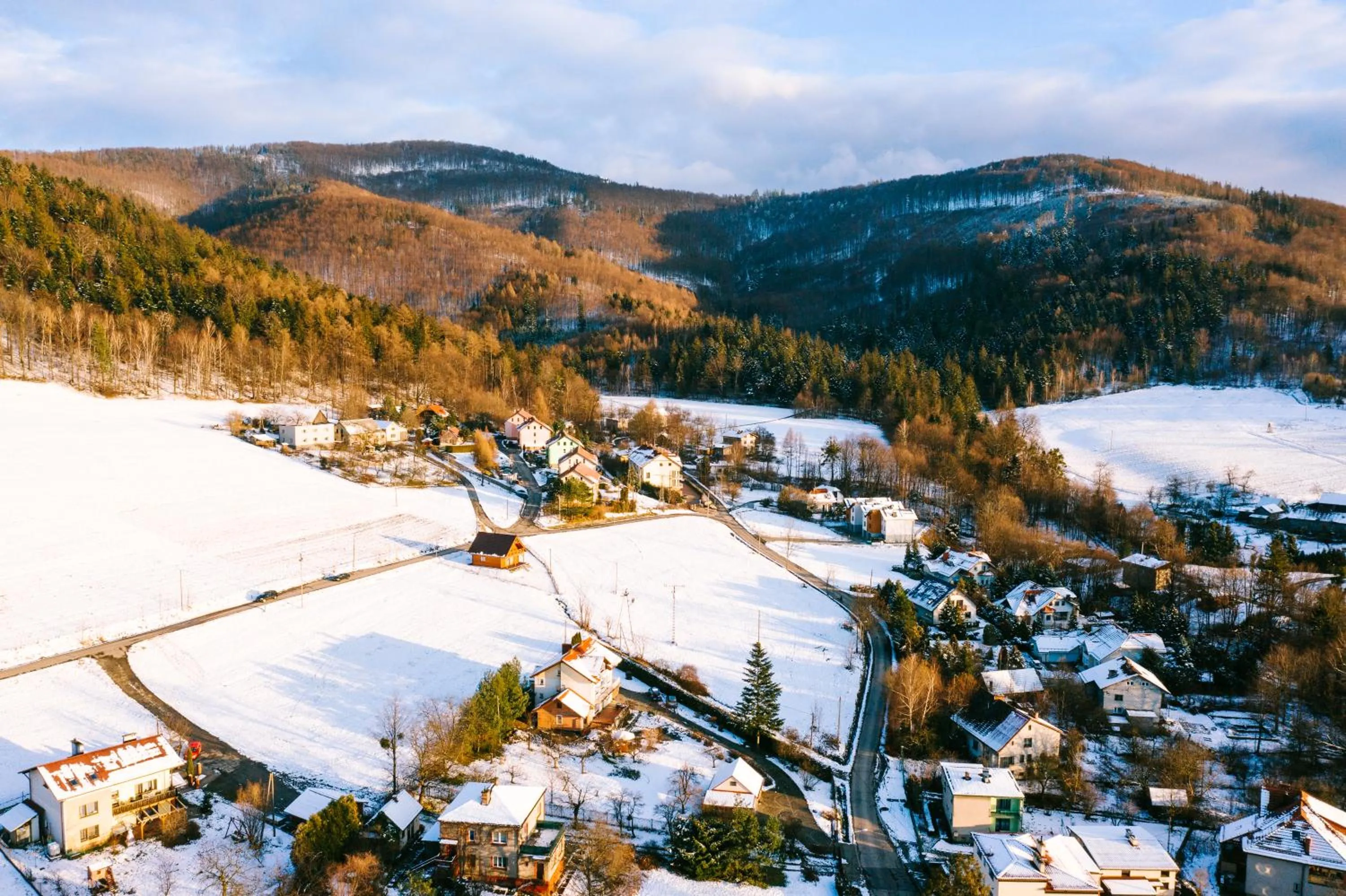 Mountain view in Beskidzkie Tarasy