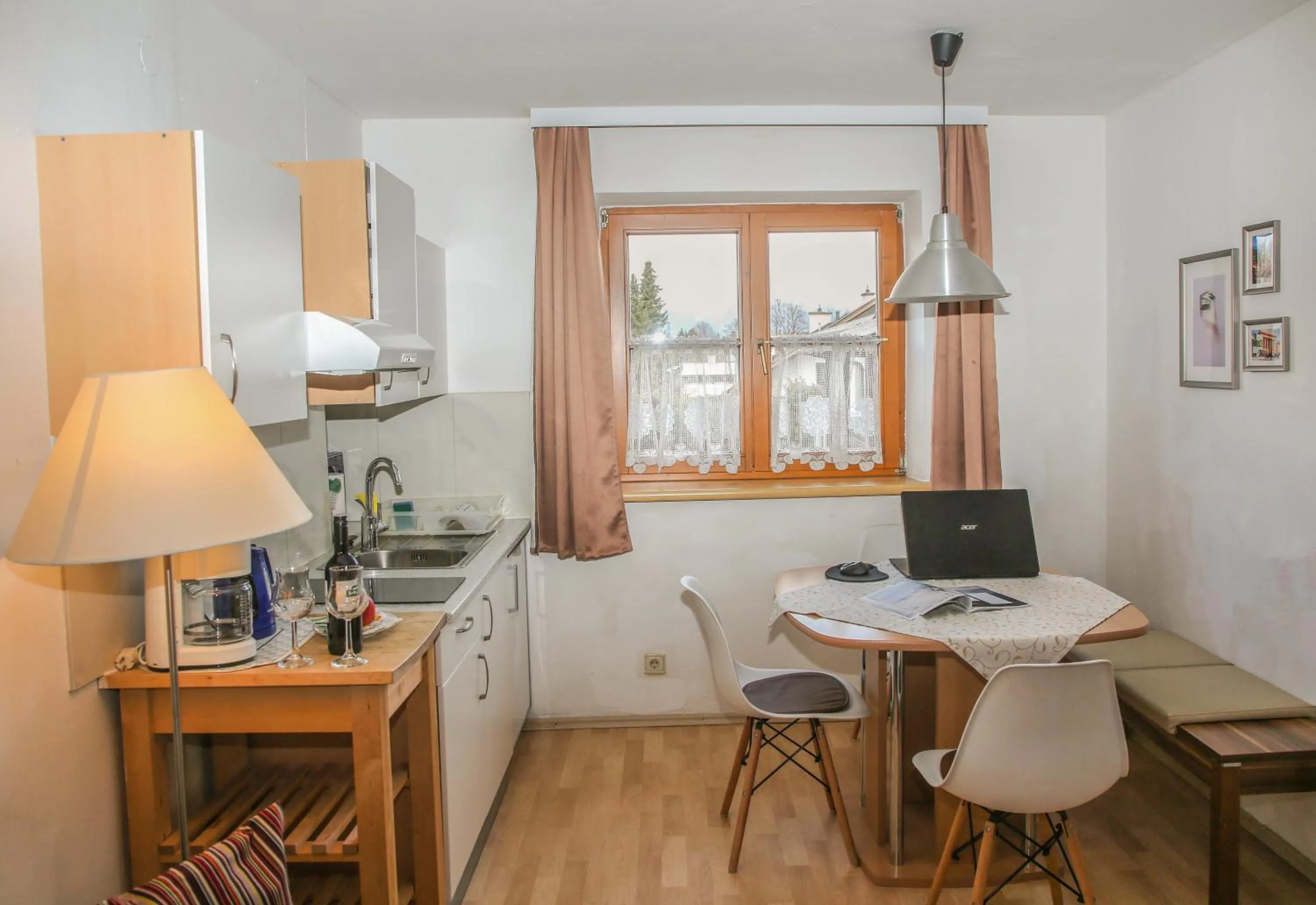 Kitchen or kitchenette in Hotel Sonnenhof - bed & breakfast & appartements