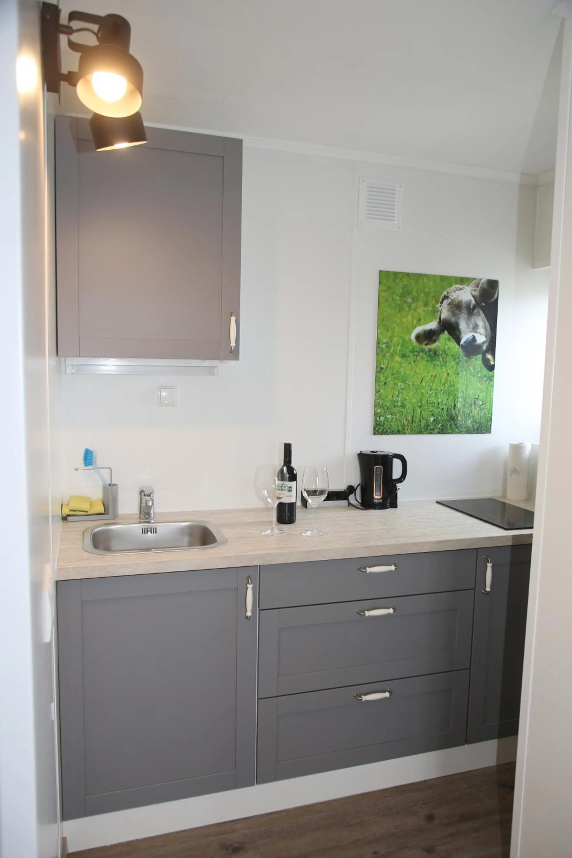 Kitchen or kitchenette in Hotel Sonnenhof - bed & breakfast & appartements