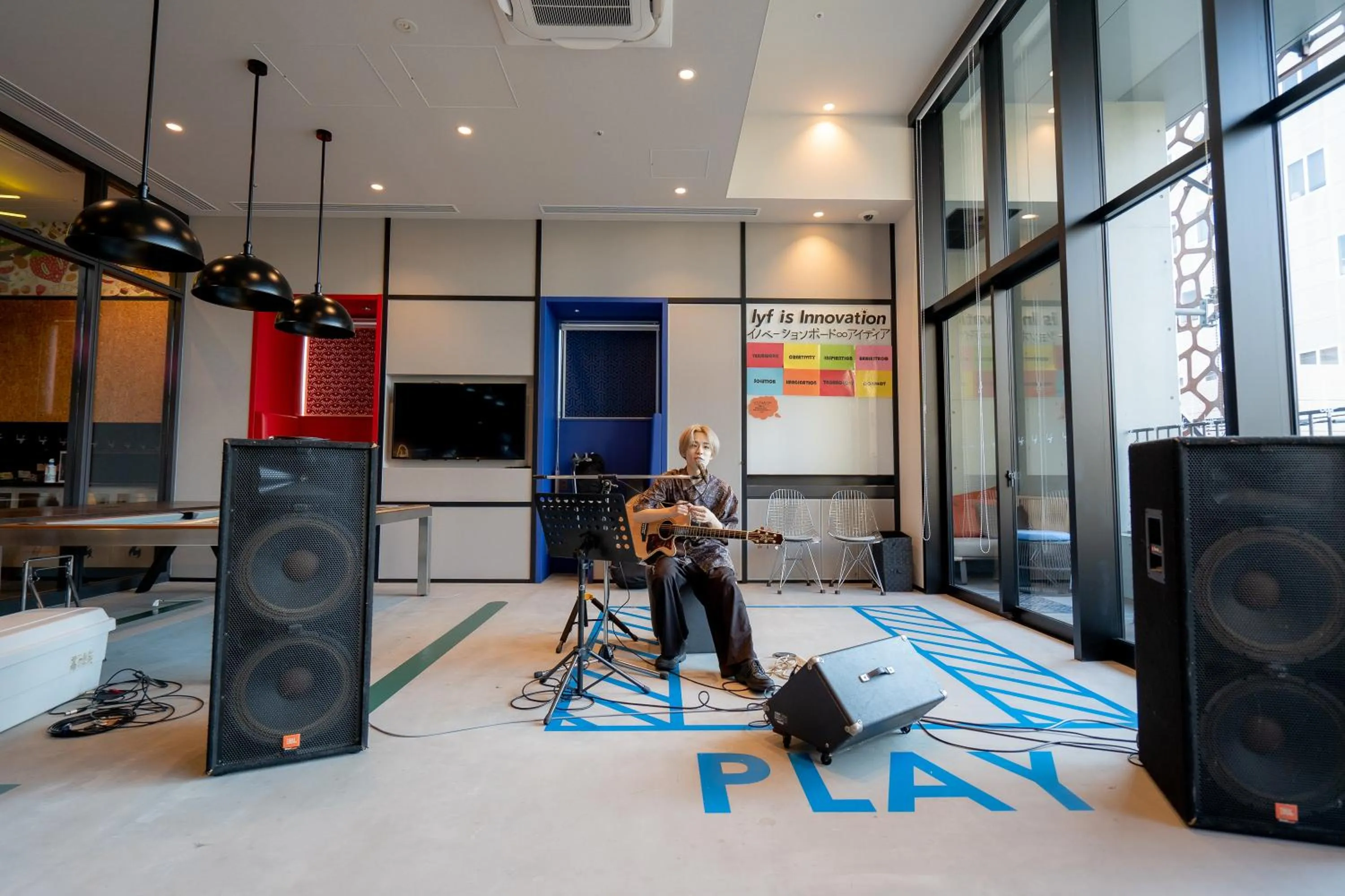 Communal lounge/ TV room in lyf Tenjin Fukuoka