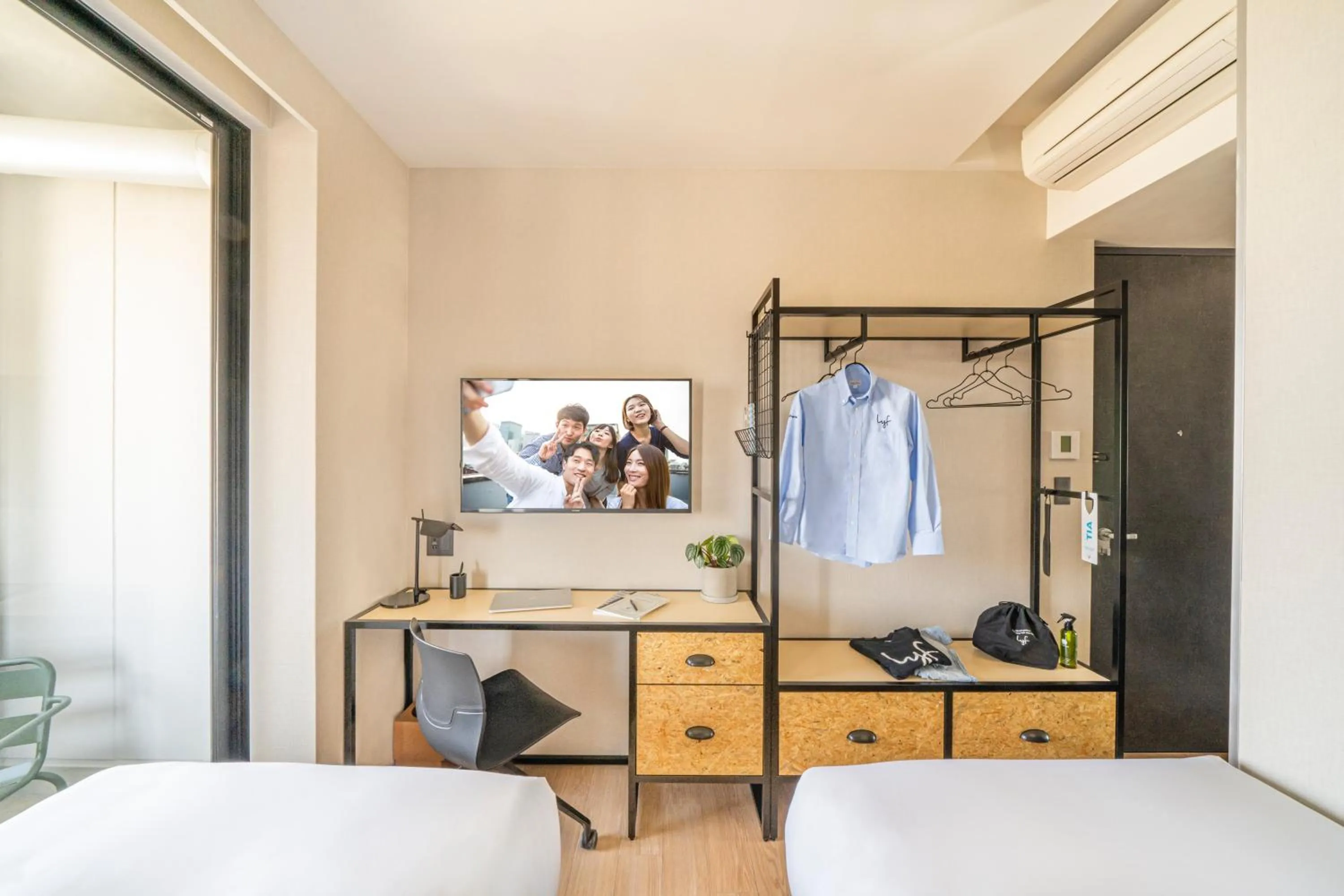 Bedroom, Bed in lyf Tenjin Fukuoka