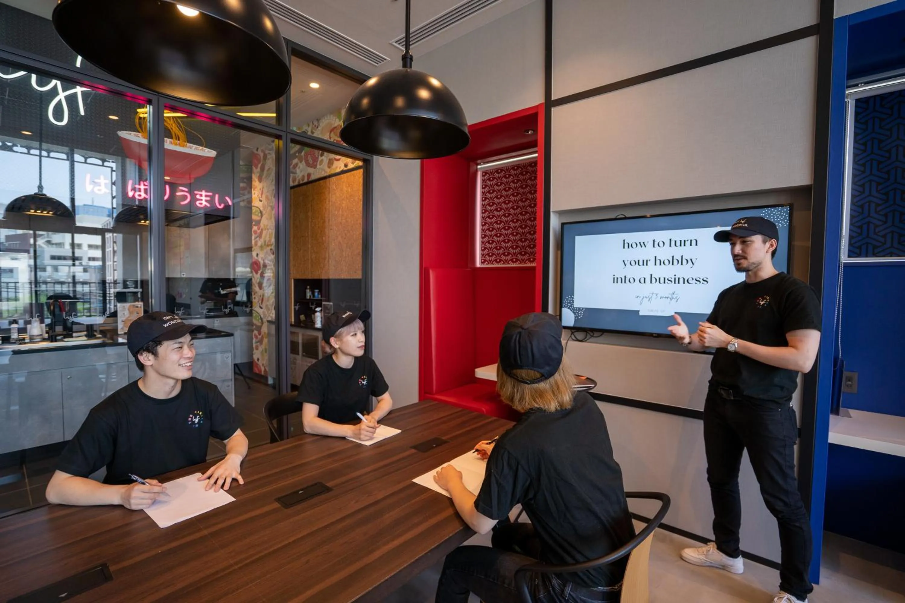 Communal lounge/ TV room in lyf Tenjin Fukuoka