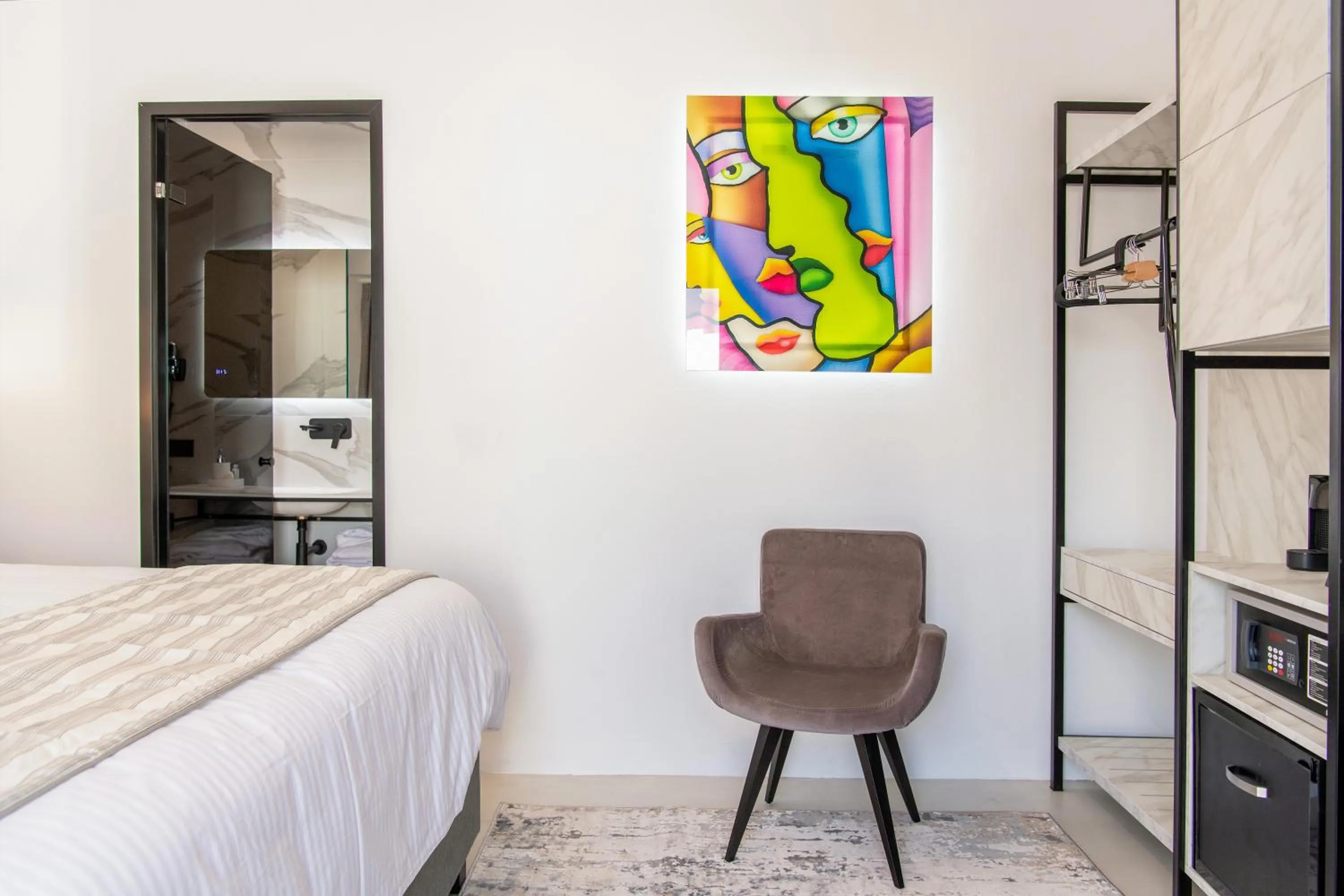 Living room in Central Boutique Hotel by naoussa hills adults only