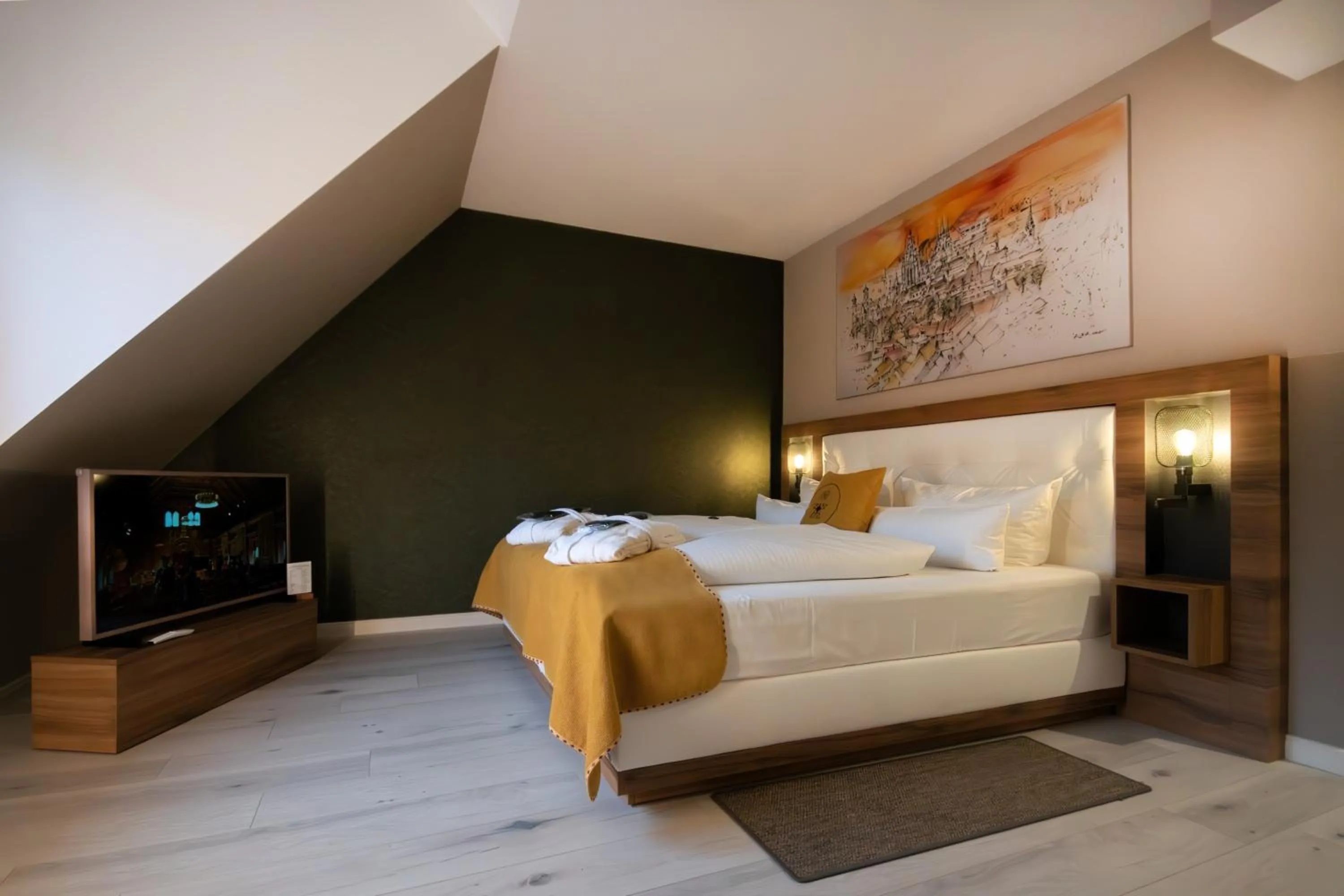 Bed in DAS KEHRS - Hotel auf dem Petersberg