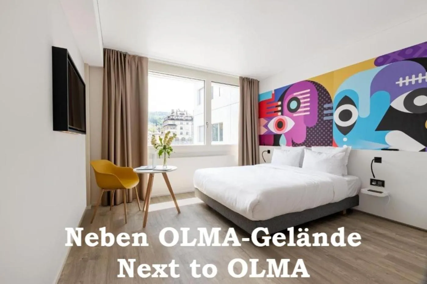 Photo of the whole room, Bed in B&B HOTEL St Gallen