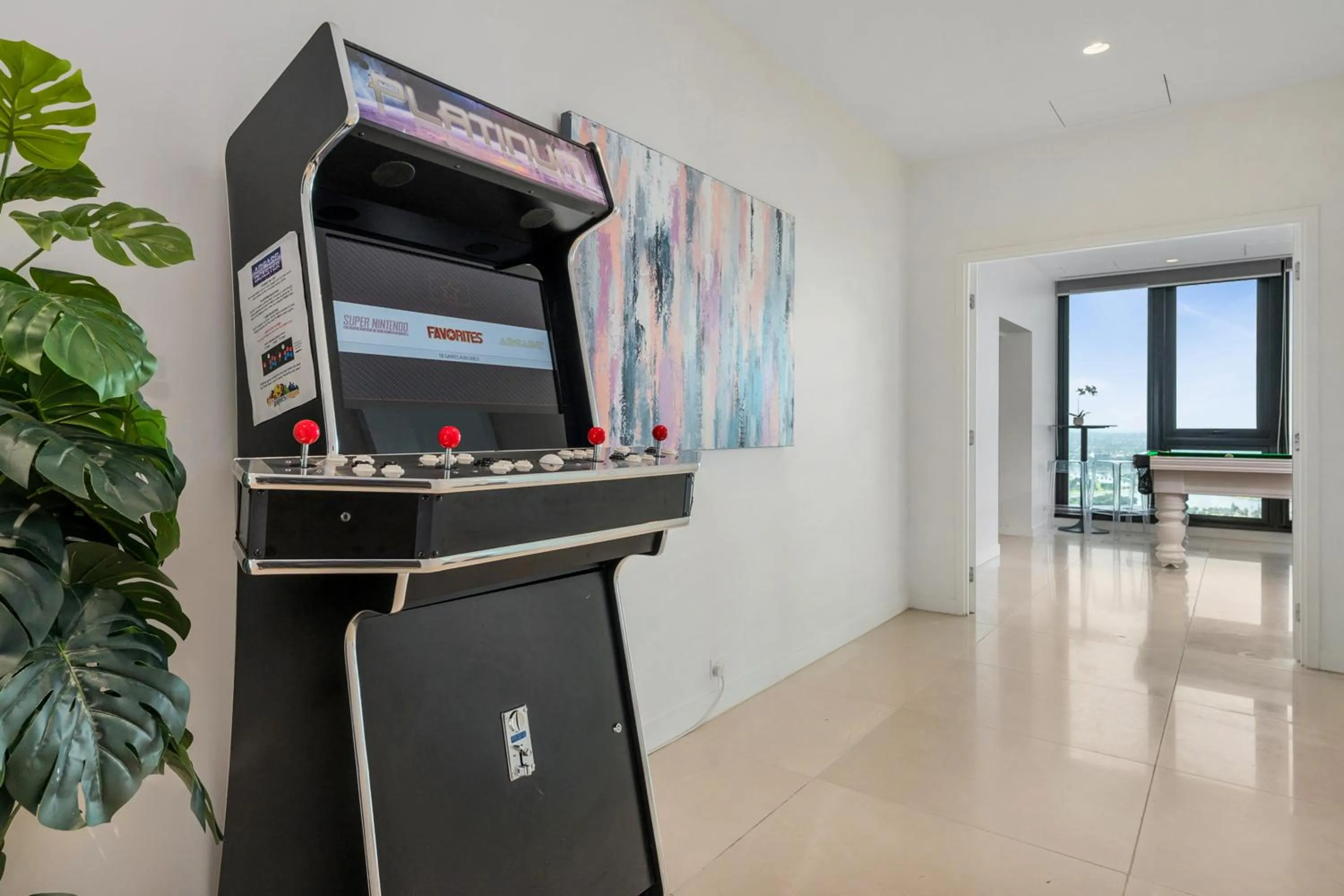 Game Room in Melbourne City Apartments Panoramic Skyview Penthouse