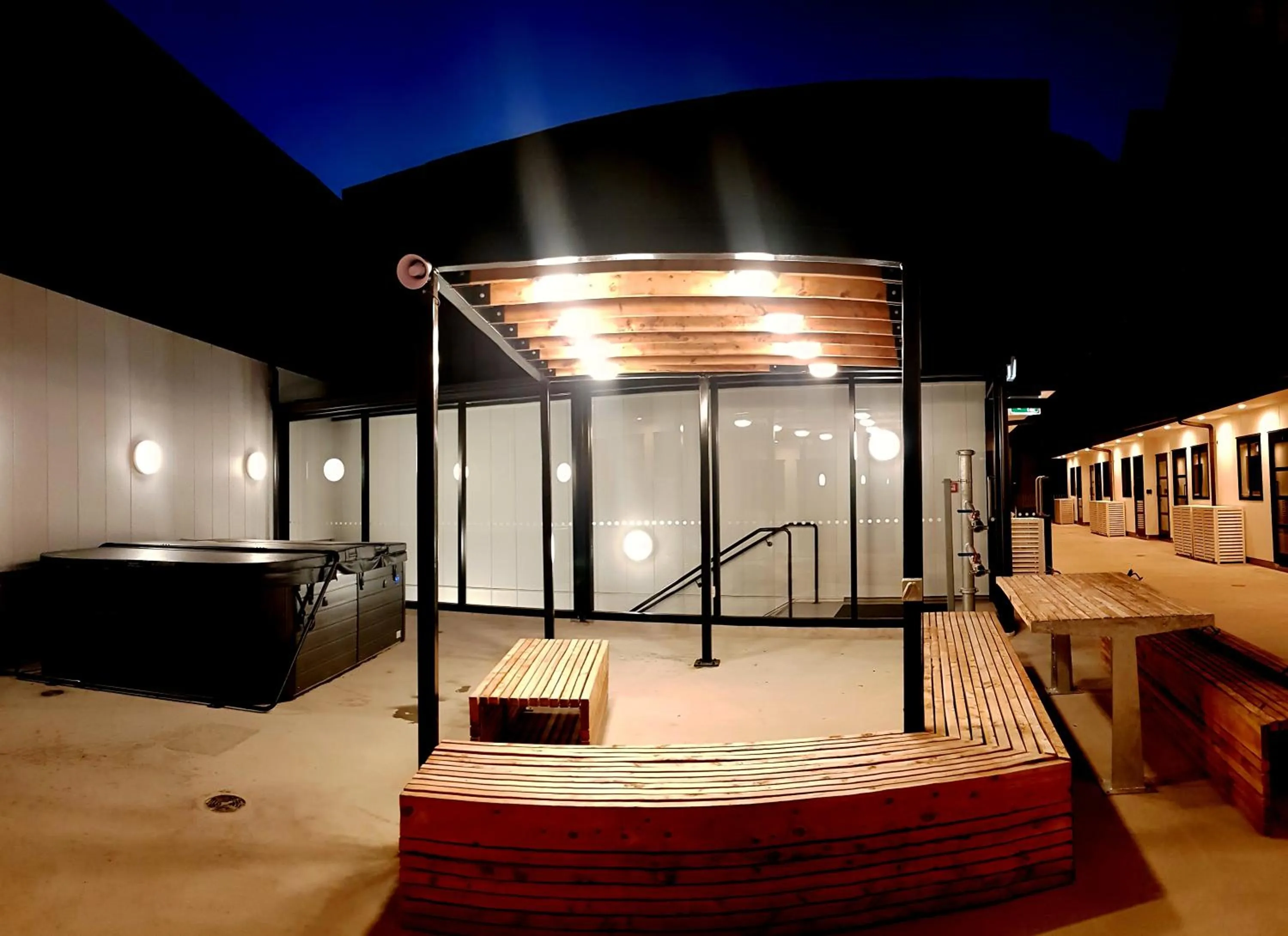 Hot Tub in The Alex Apartments