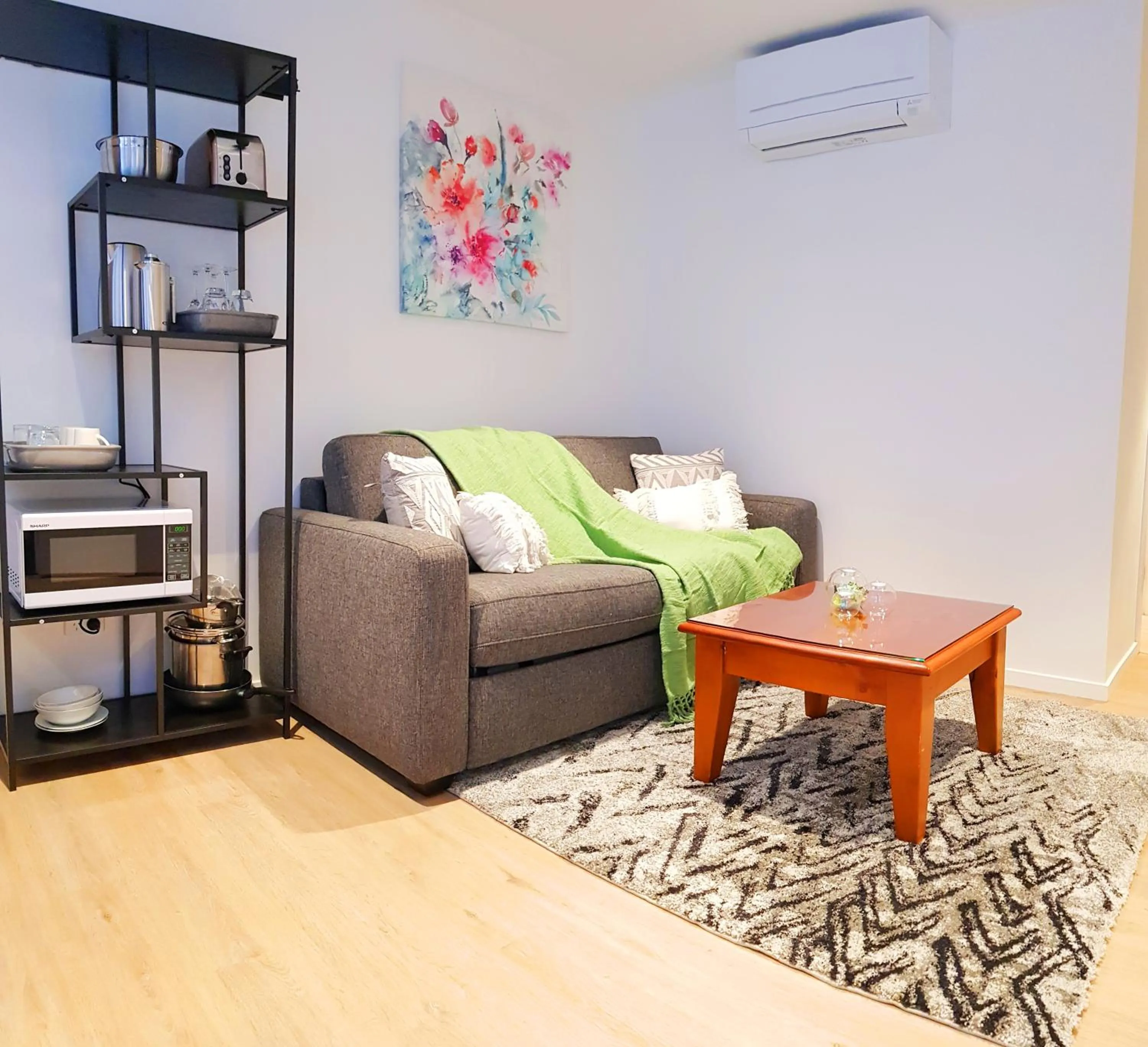 Living room in The Alex Apartments