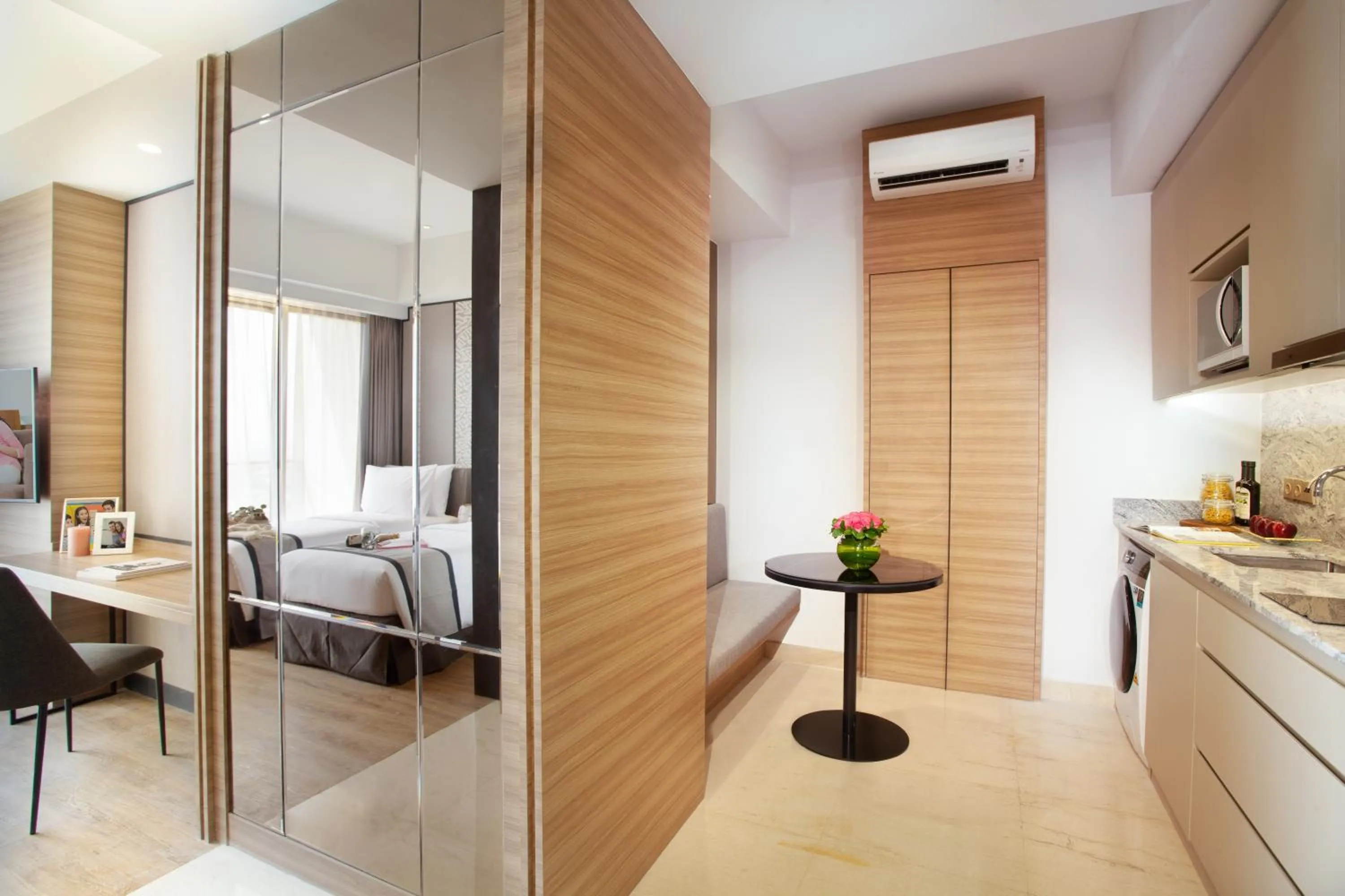 Kitchen or kitchenette, Bed in Somerset Sudirman Jakarta