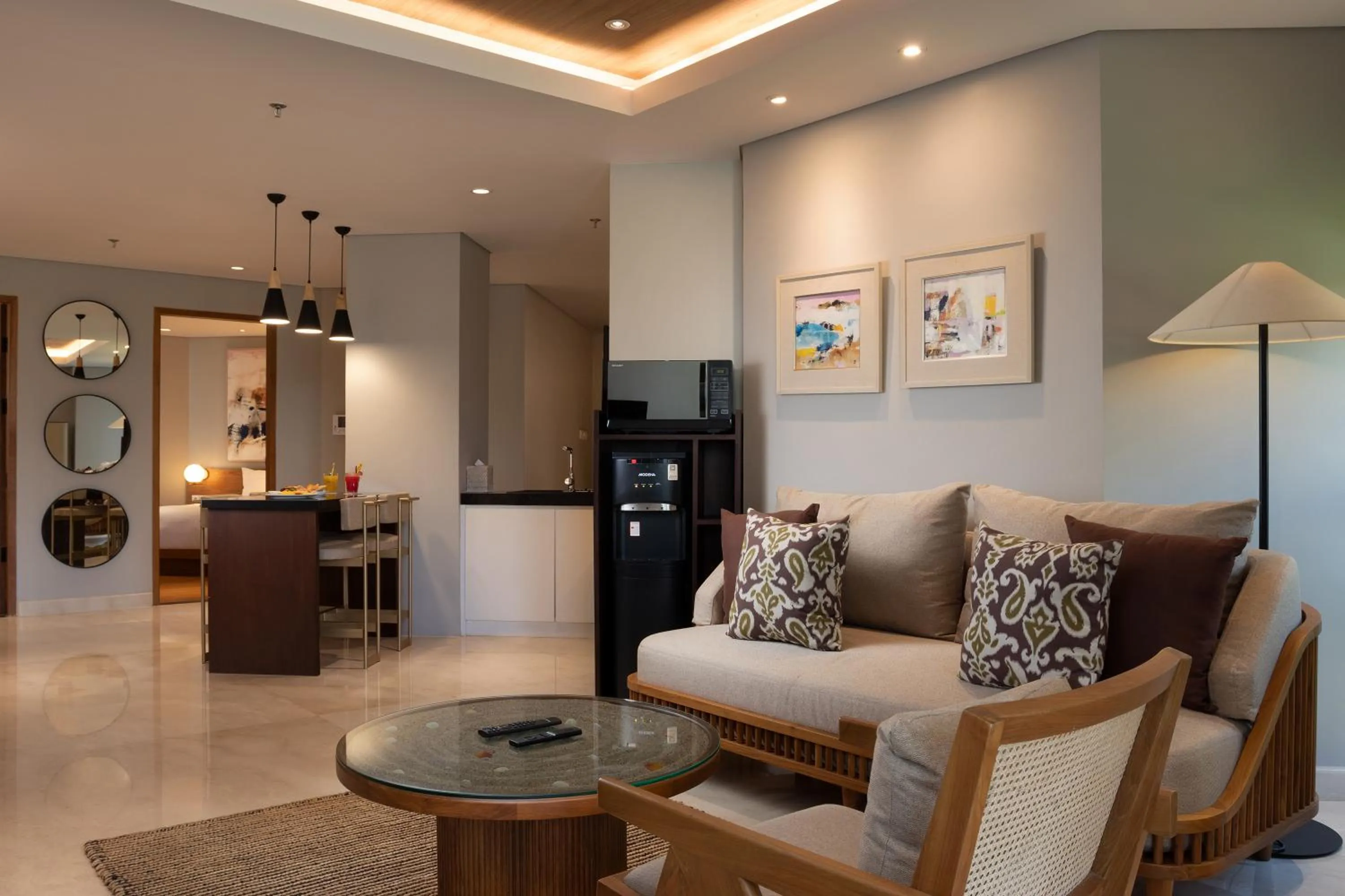 Living room in Beachwalk Residence