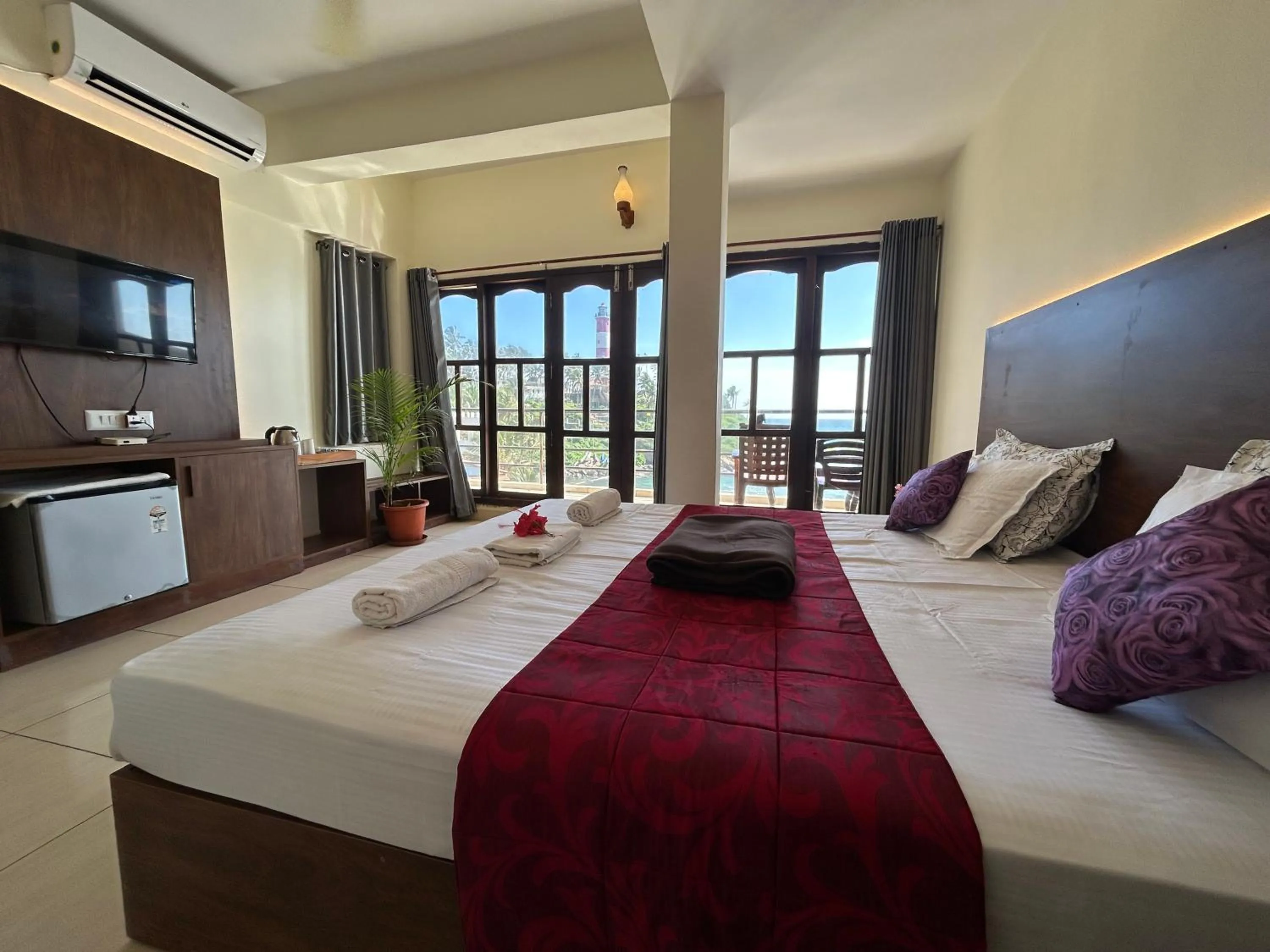 Bed in The Ocean Park Beach Resort
