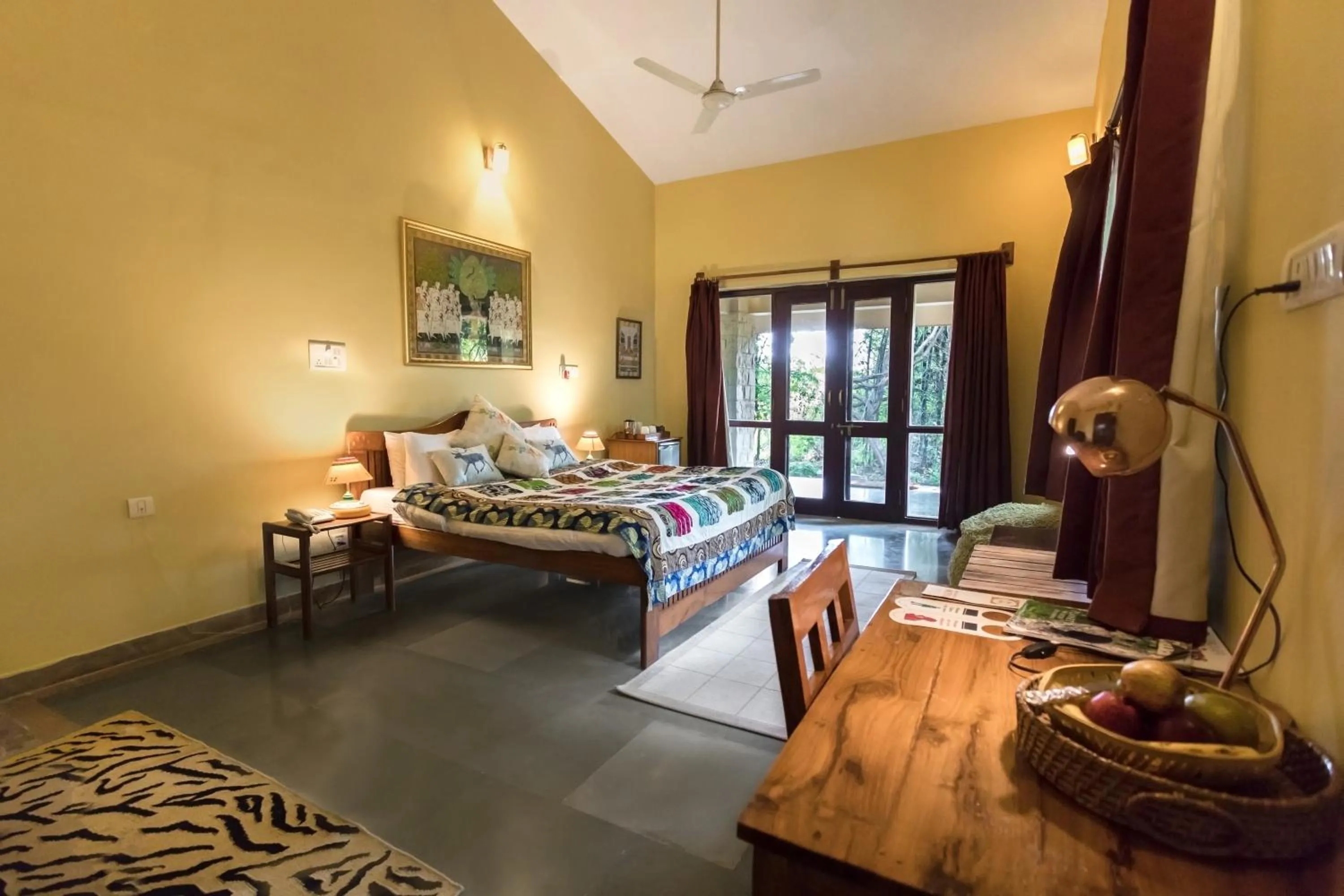 Bedroom, Bed in Pench Jungle Camp