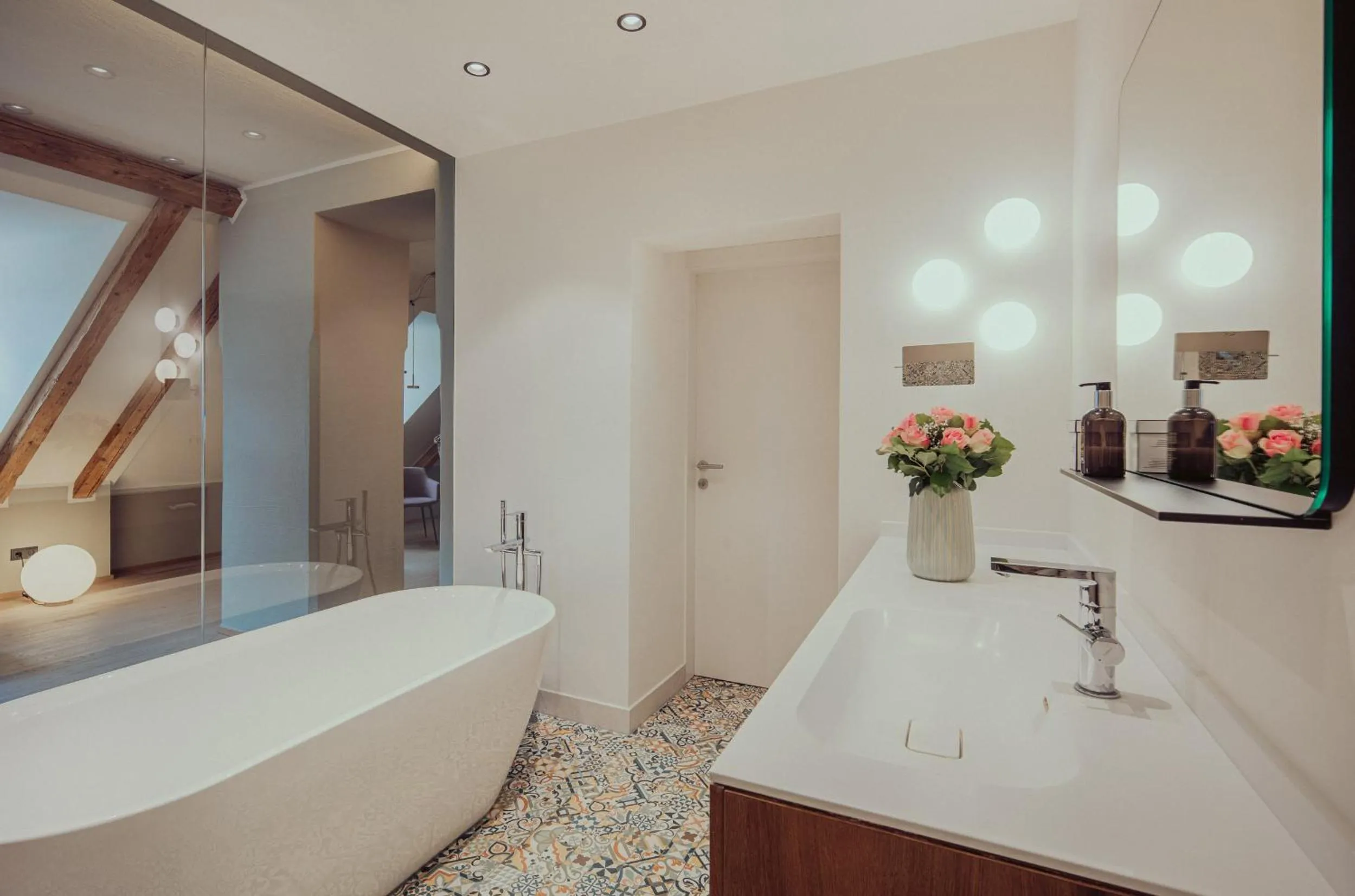 Bathroom in Romantik Spa Hotel Elixhauser Wirt