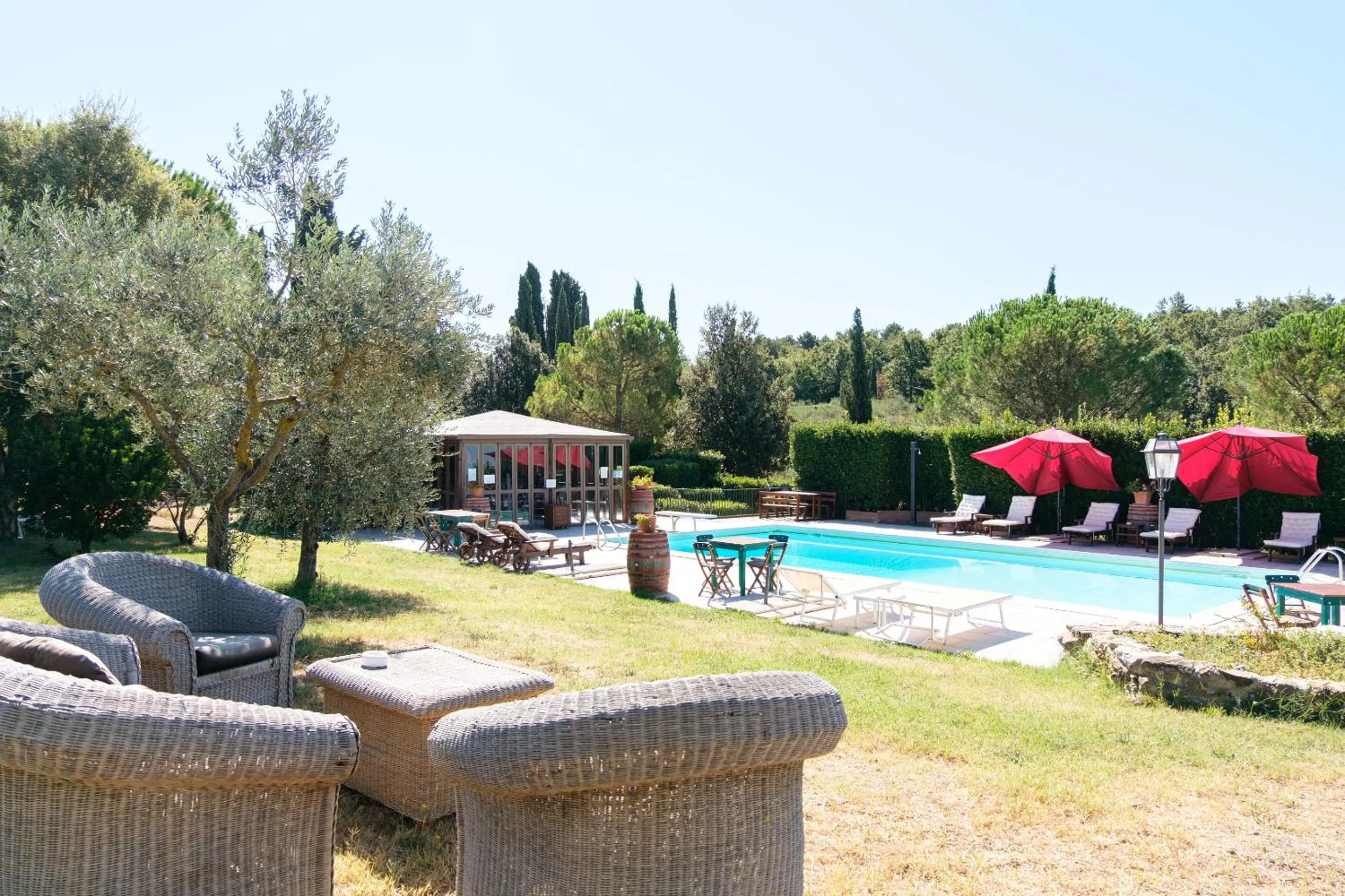 Pool view in Agriturismo Cavalierino
